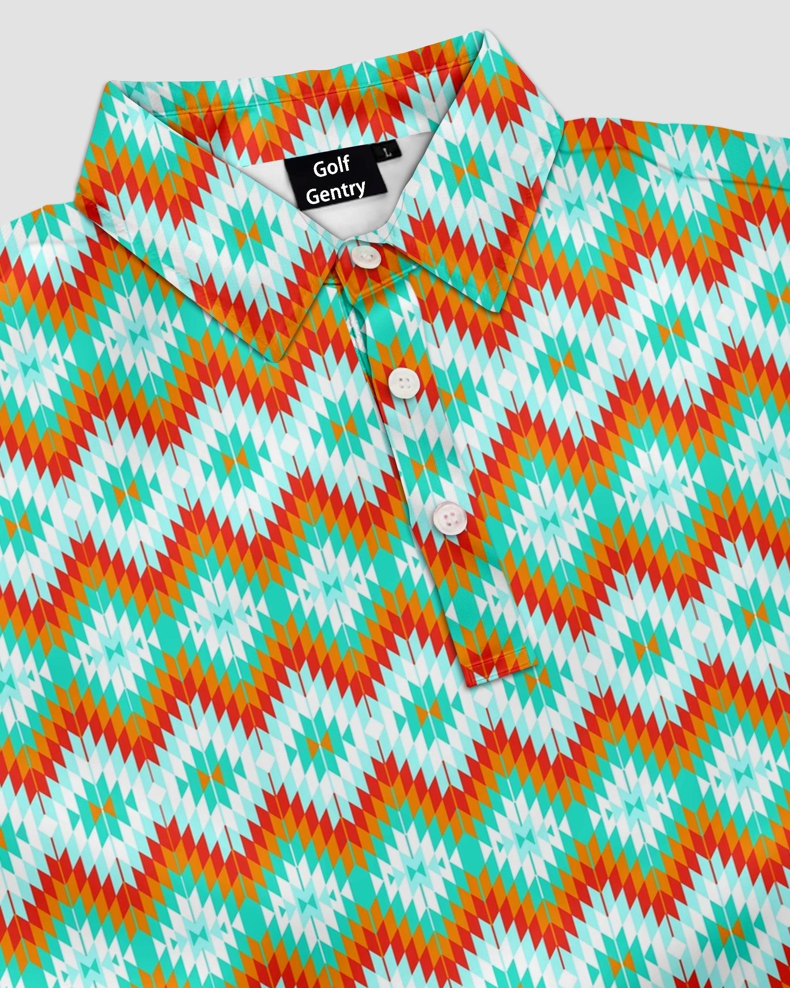 Men's Aztec Summer Contrast Stitching golf polo