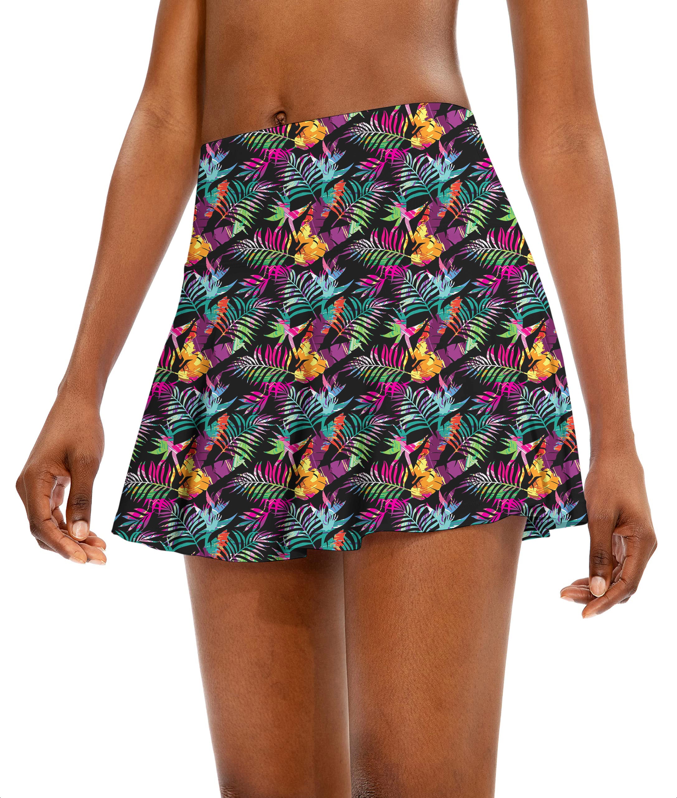 Palm tree Women's Athletic Golf Skorts Flared Skirts