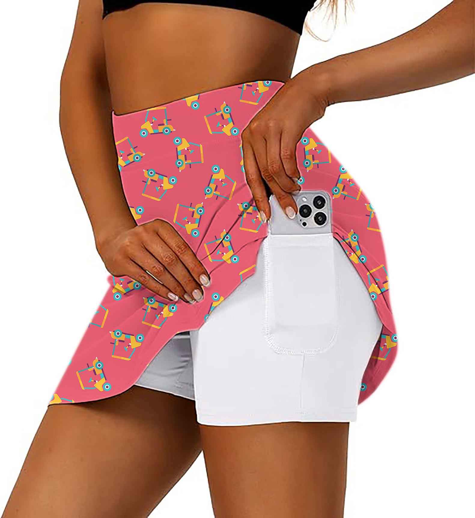 Cart Cruising Women's Athletic Golf Skorts Flared Skirts