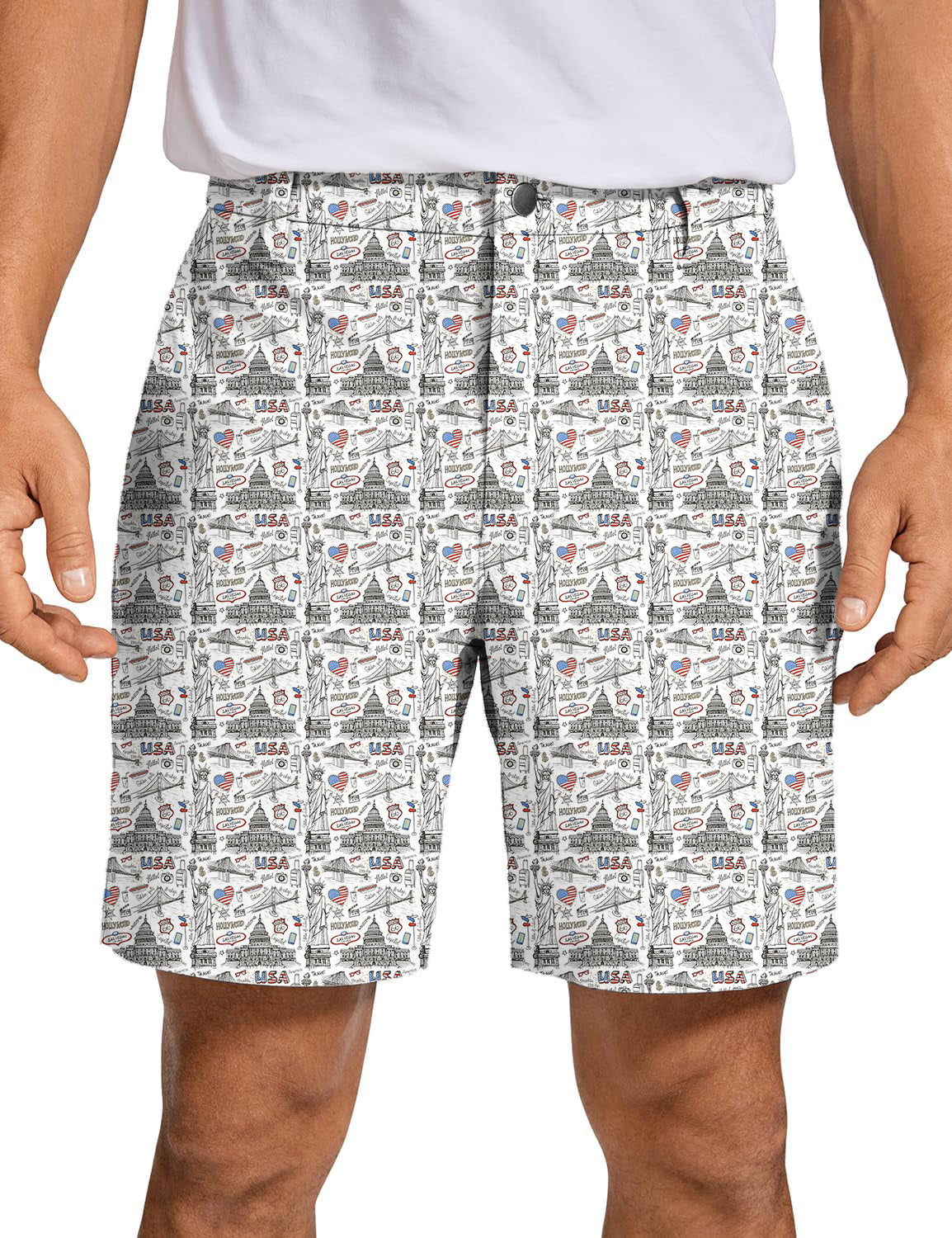 Men travel usa Golf Shorts