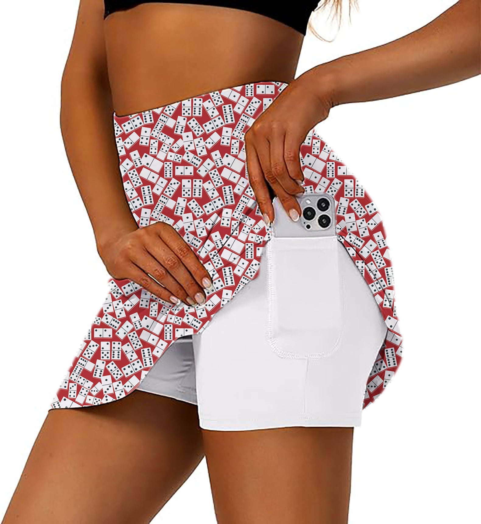 DOMINOS GAMB Women's Athletic Golf Skorts Flared Skirts