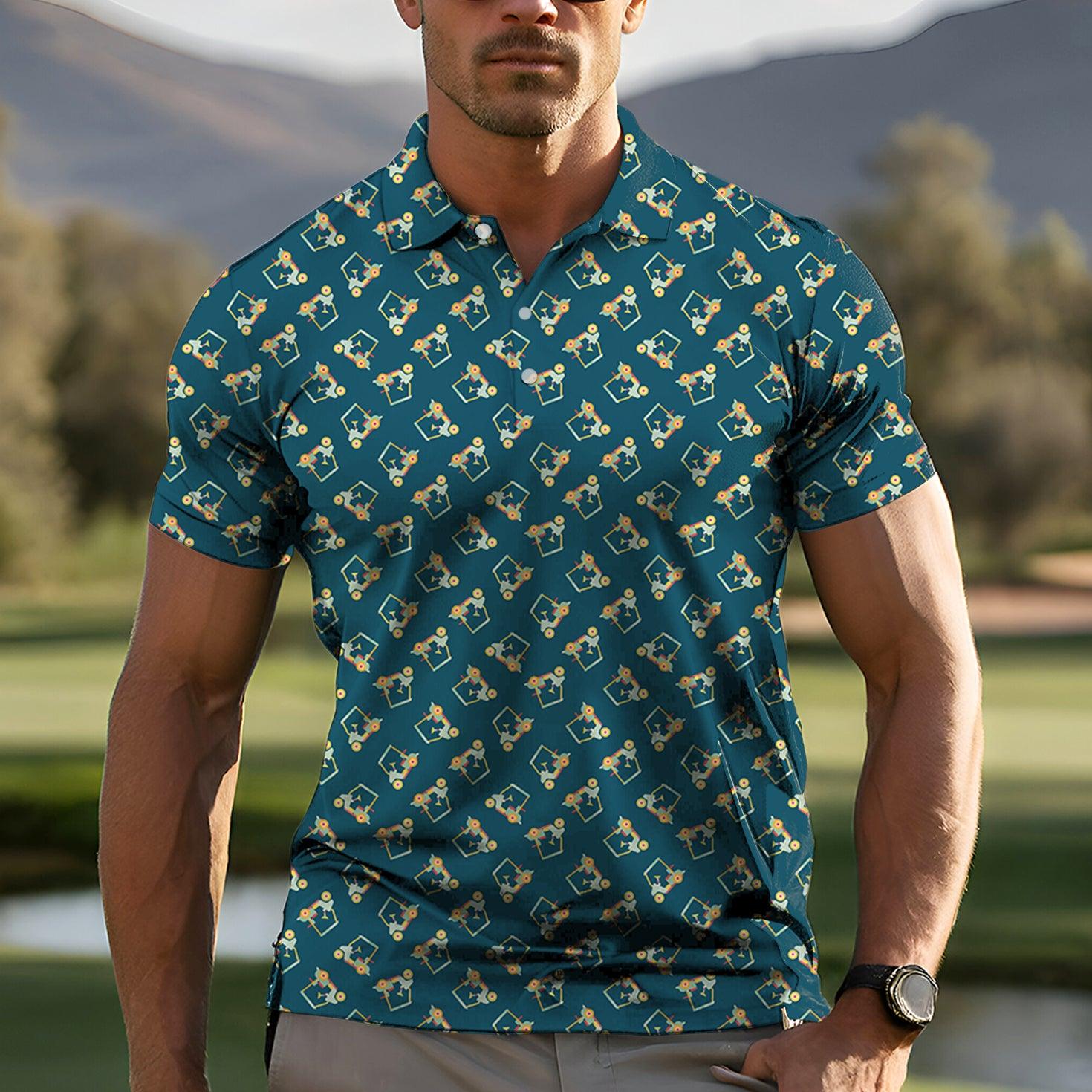 Golf Cart-Men's golf polo