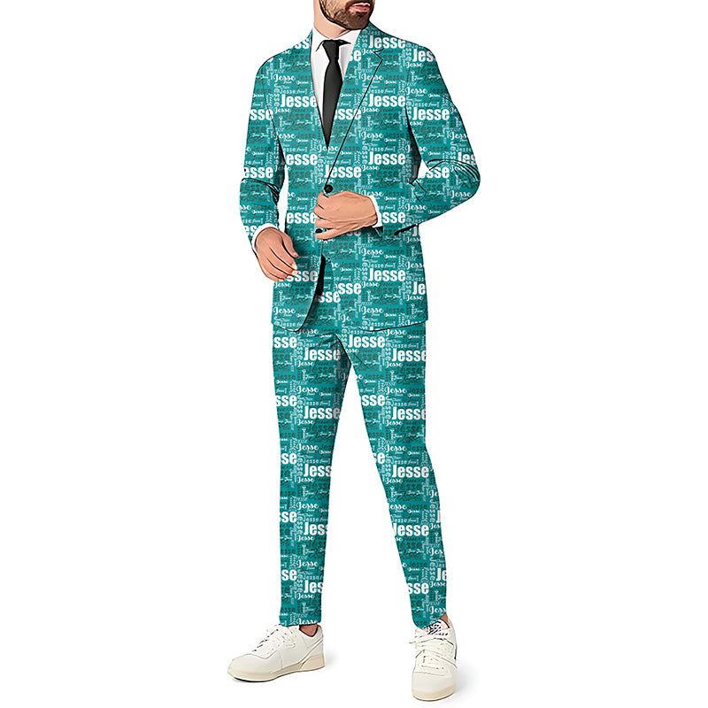 Custom Your name Repeat Men's Party Costumes-Theme Party 2 or 3pcs Suit set-Blazer Pants & Vest