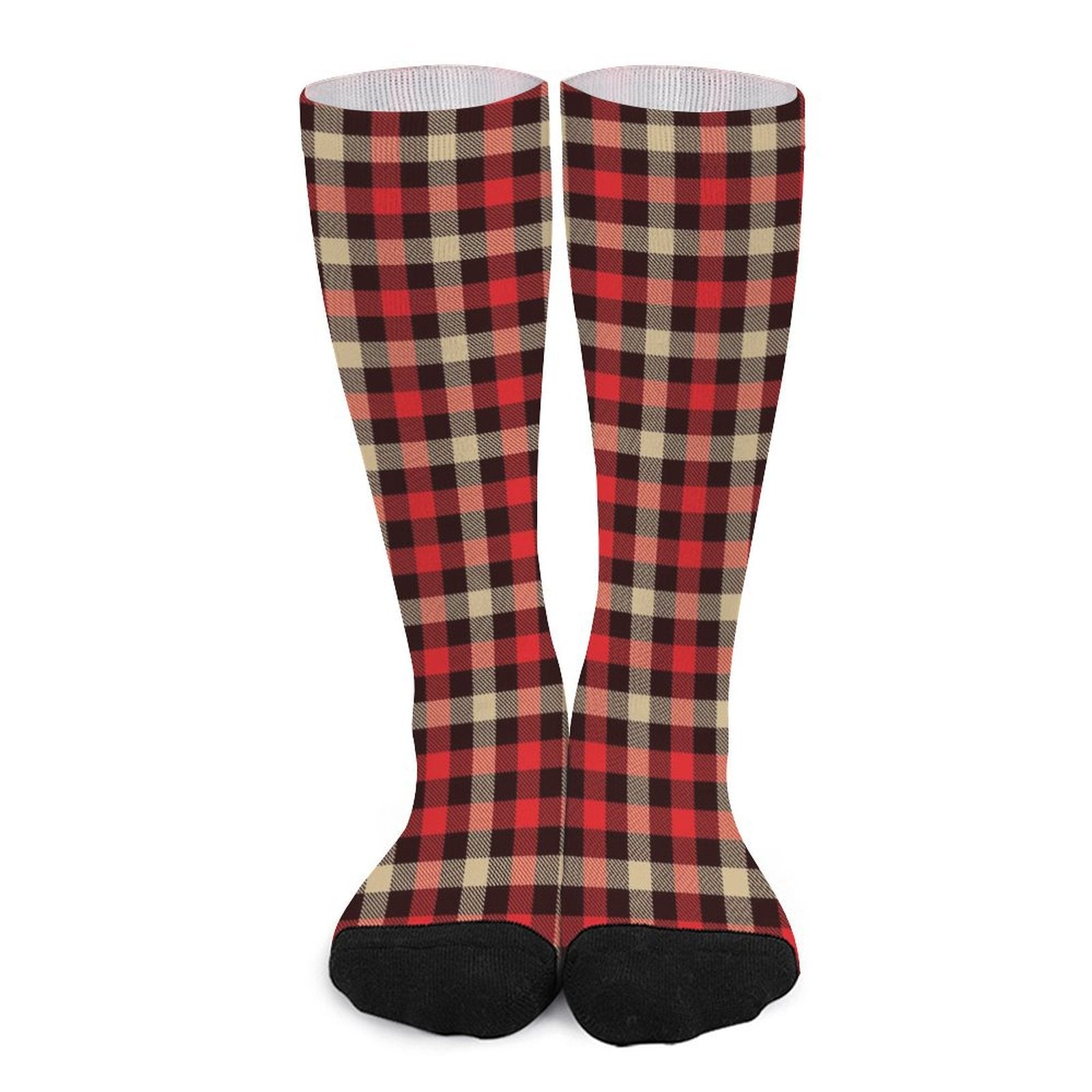 Red grid Prined socks Gifts for Men Women