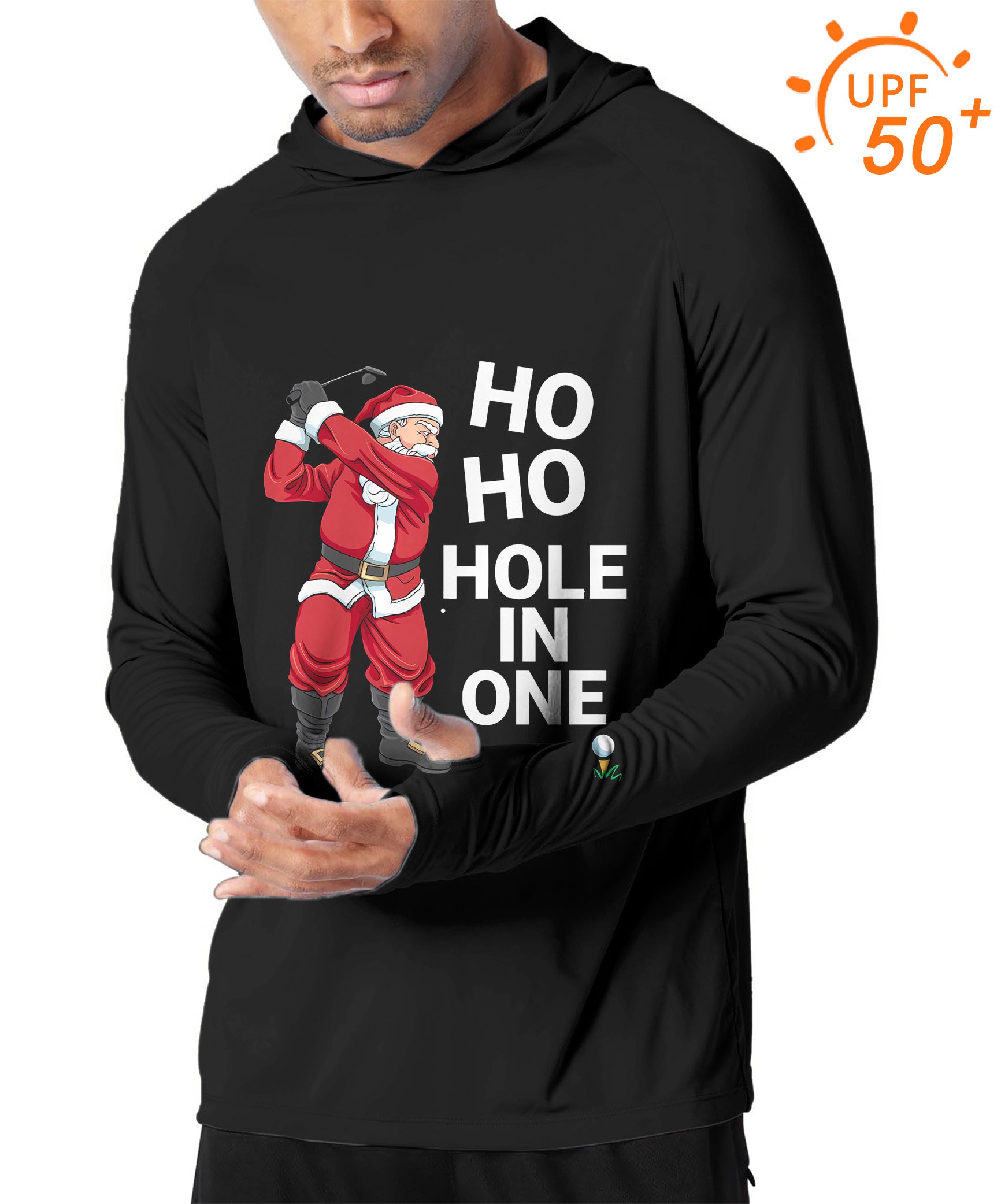 Men's Outdoor Santa Claus Play Golf Christmas Golf Sun Protection Slim Fit  hoodies