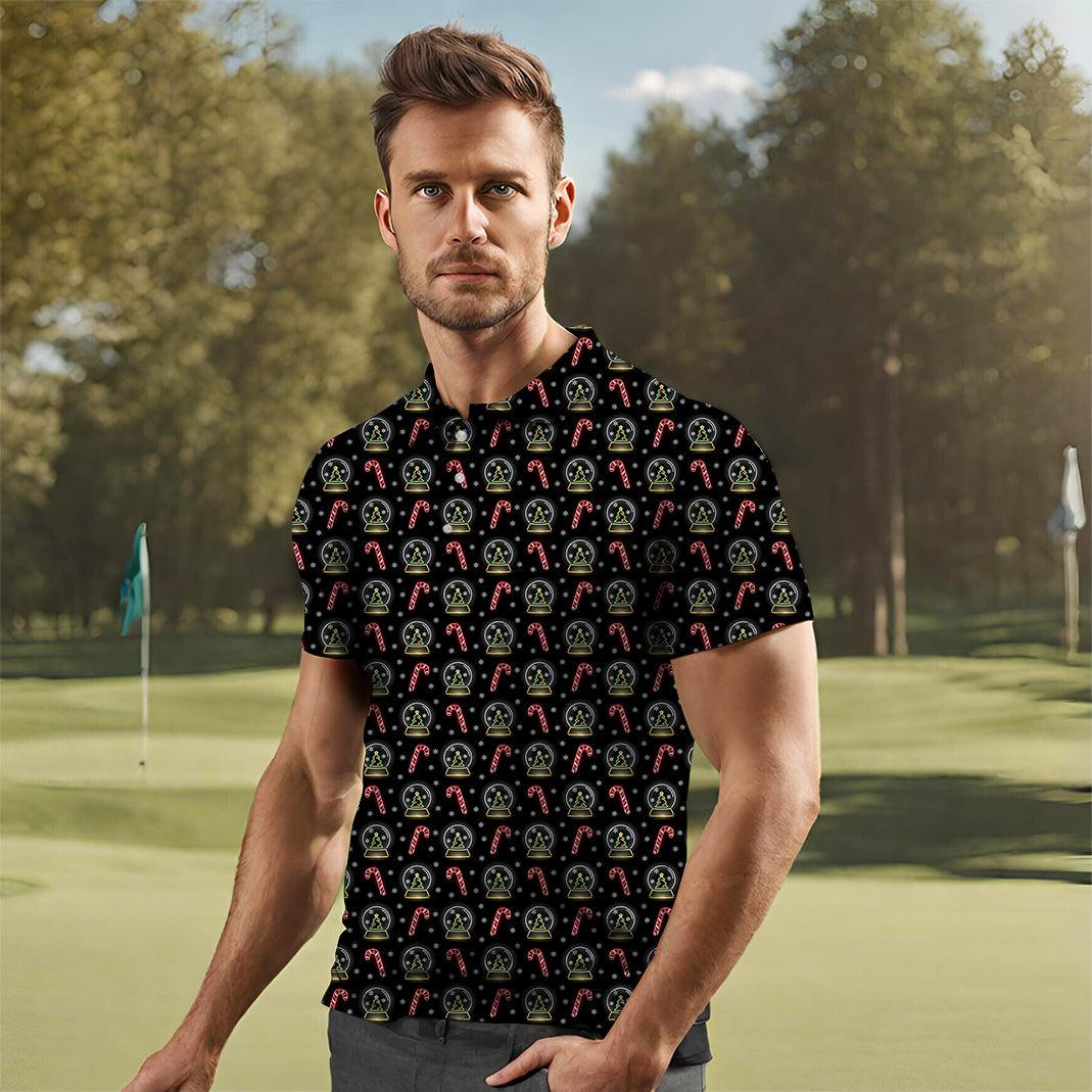 Men's Neon Candy Canes golf polo