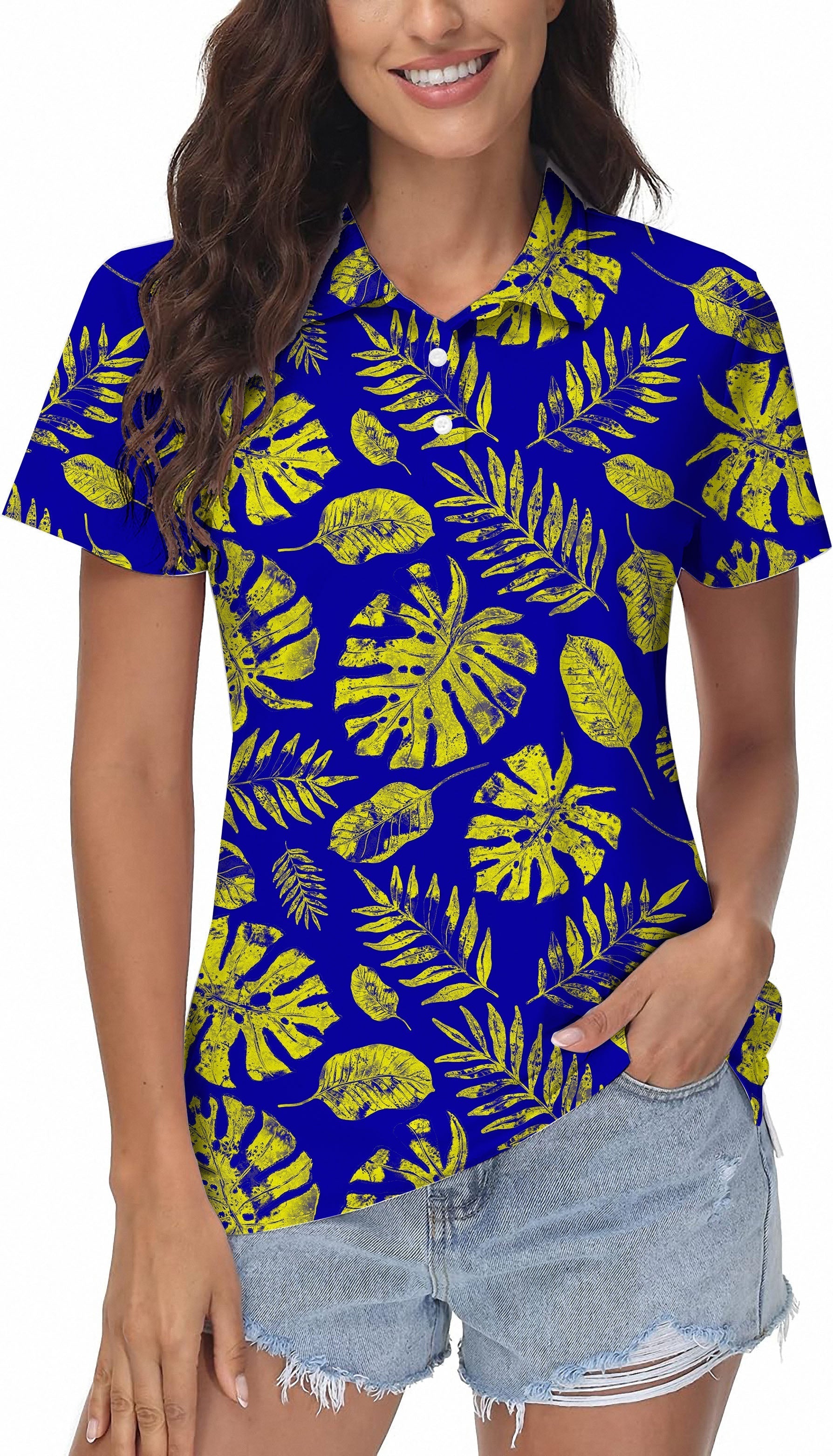 Tropical plants Women's Golf Polo