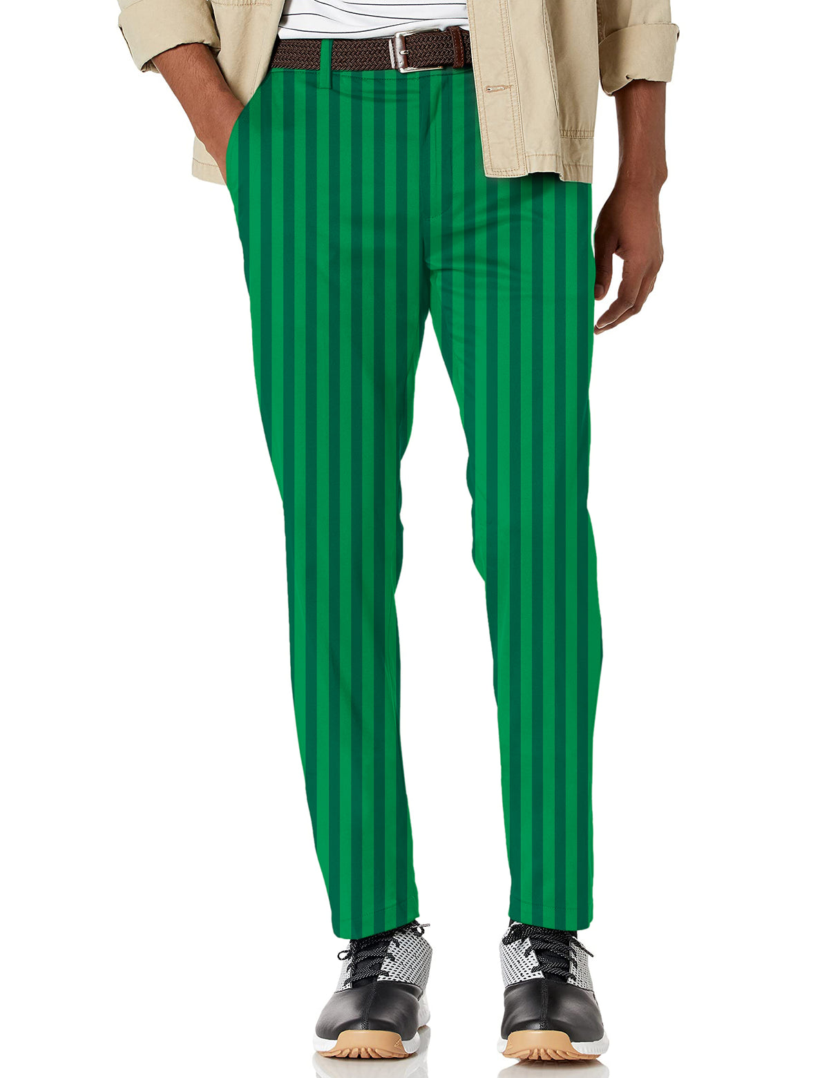 Men's Vertical stripes on a watermelon Stretch Golf Pants