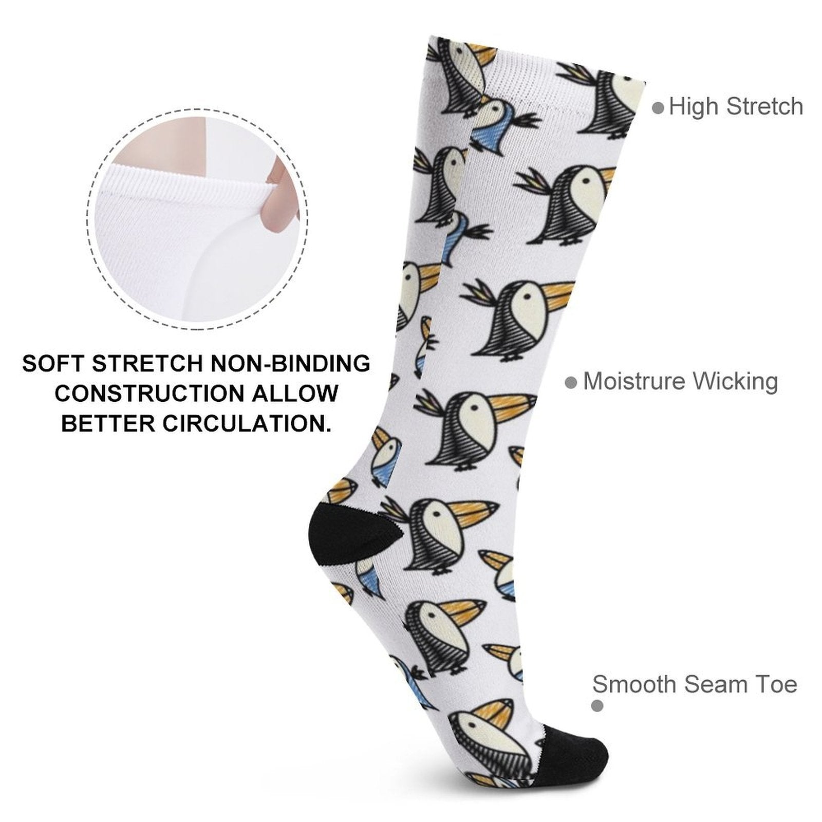 Talking Toucan Prined socks Gifts for Men Women