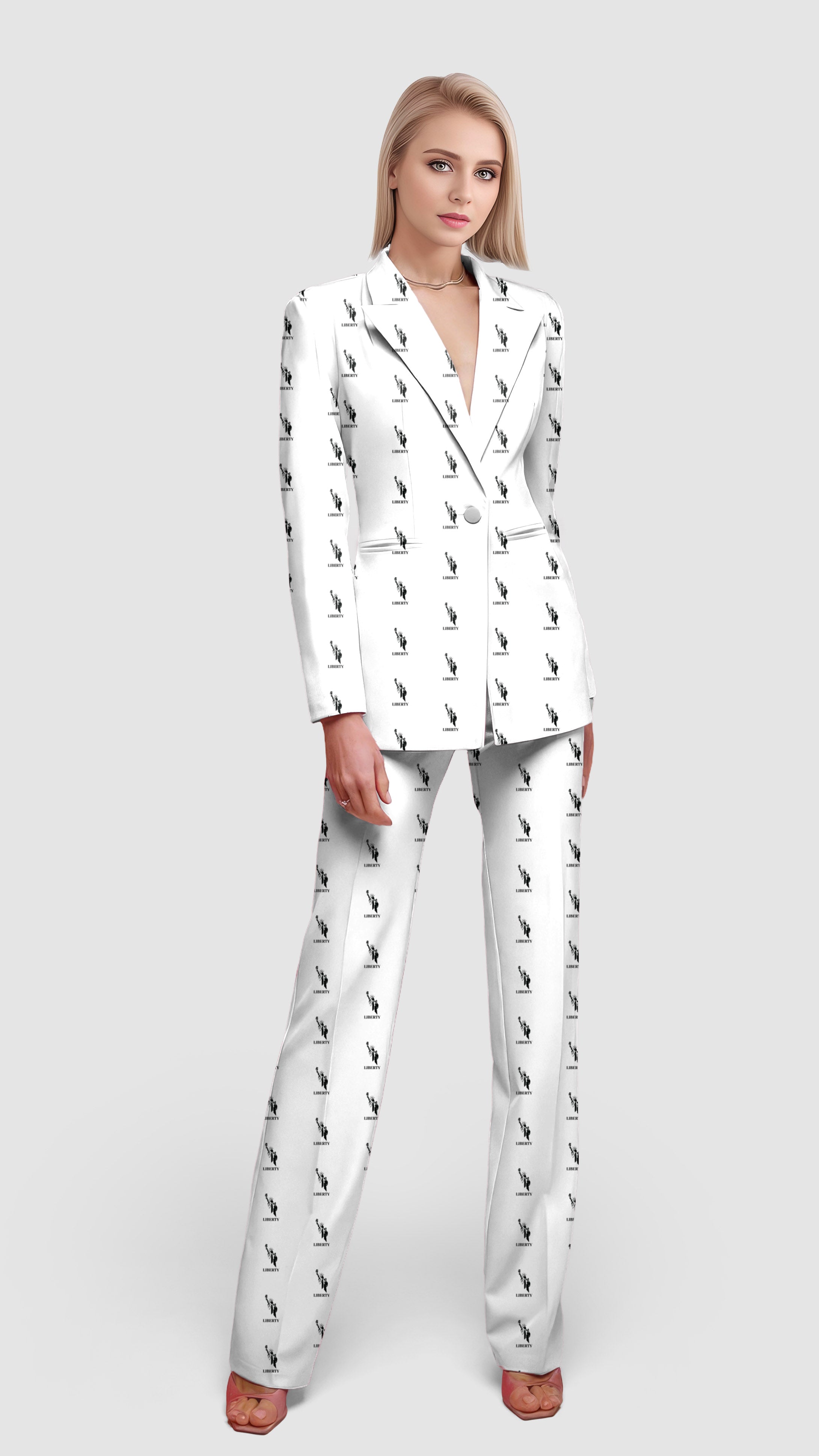 Statue of Liberty-Women's Blazer Casual Work Office Blazer Suit set