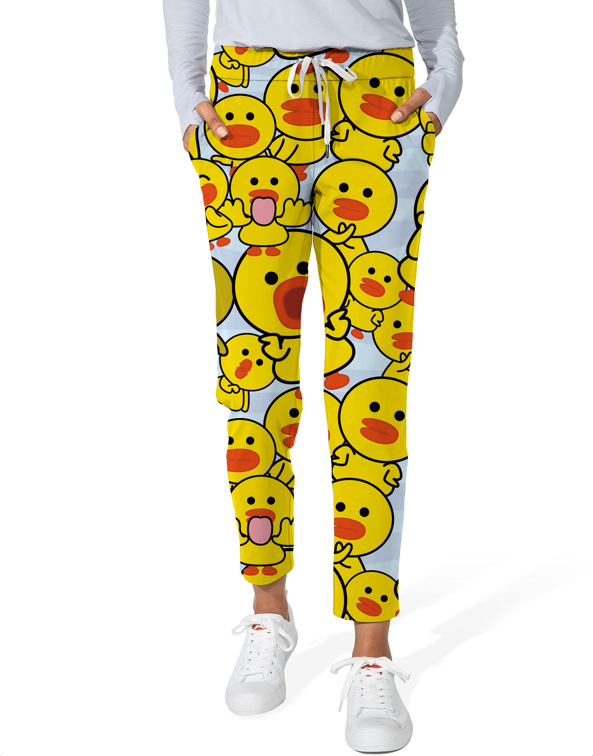 Yellow duck-Women's 7/8 Stretch Ankle Golf Pants
