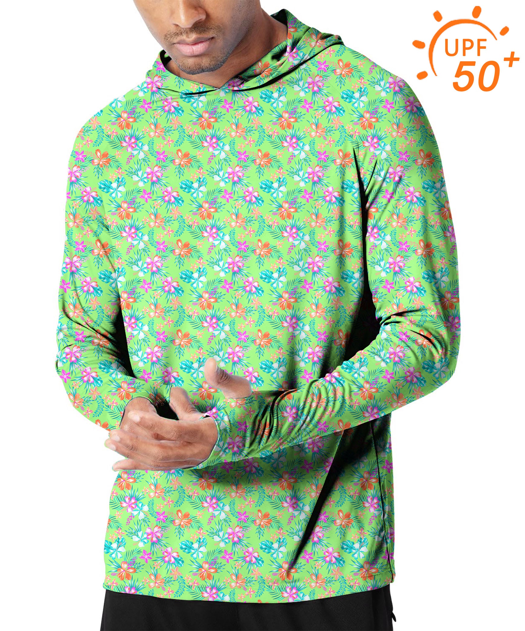 Men's Outdoor Vibrant Blossom Golf Sun Protection Slim Fit  hoodies