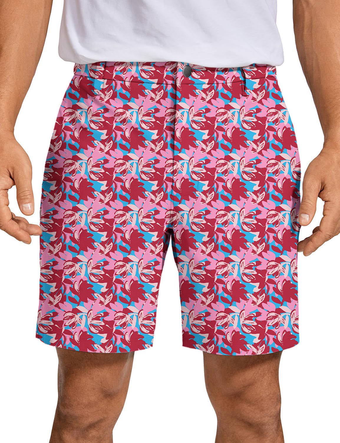 Men's Oil painting of flowers Golf Shorts