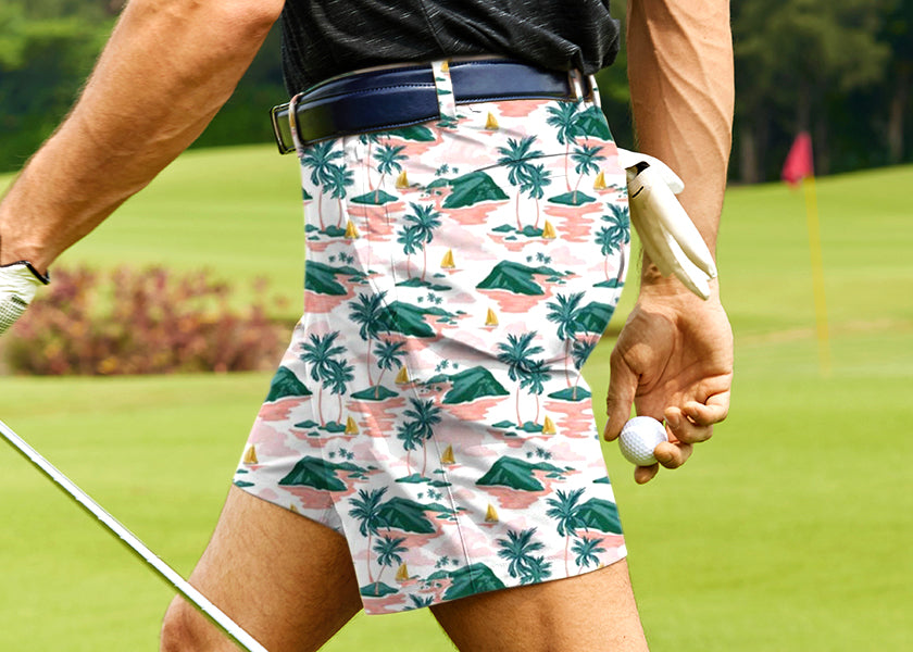 Men Paradise Island Golf Shorts