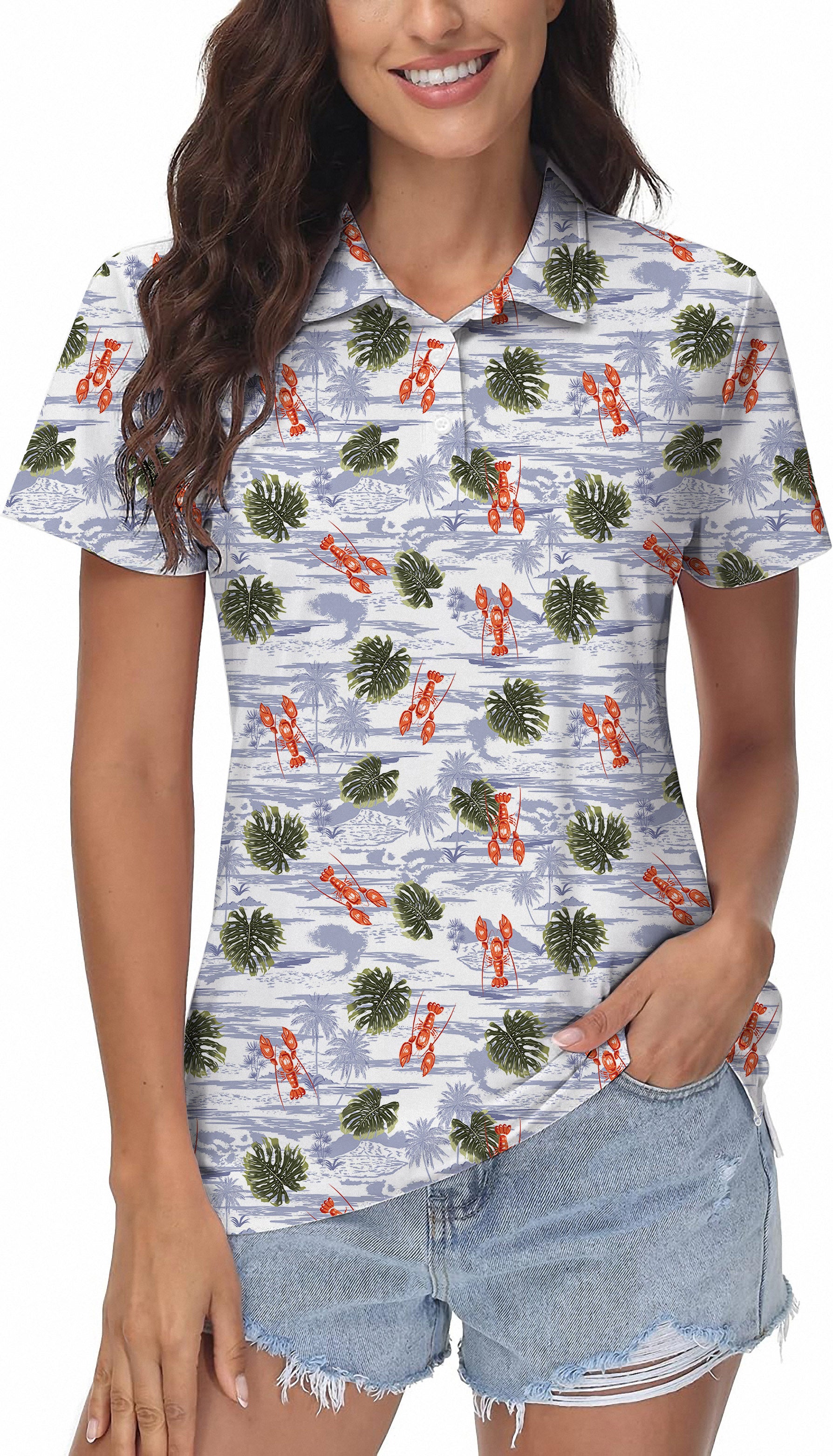 Lobster water grass Women's Golf Polo