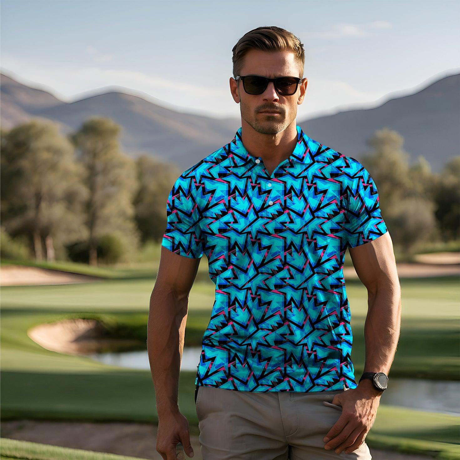 Men's Icey Blues golf polo