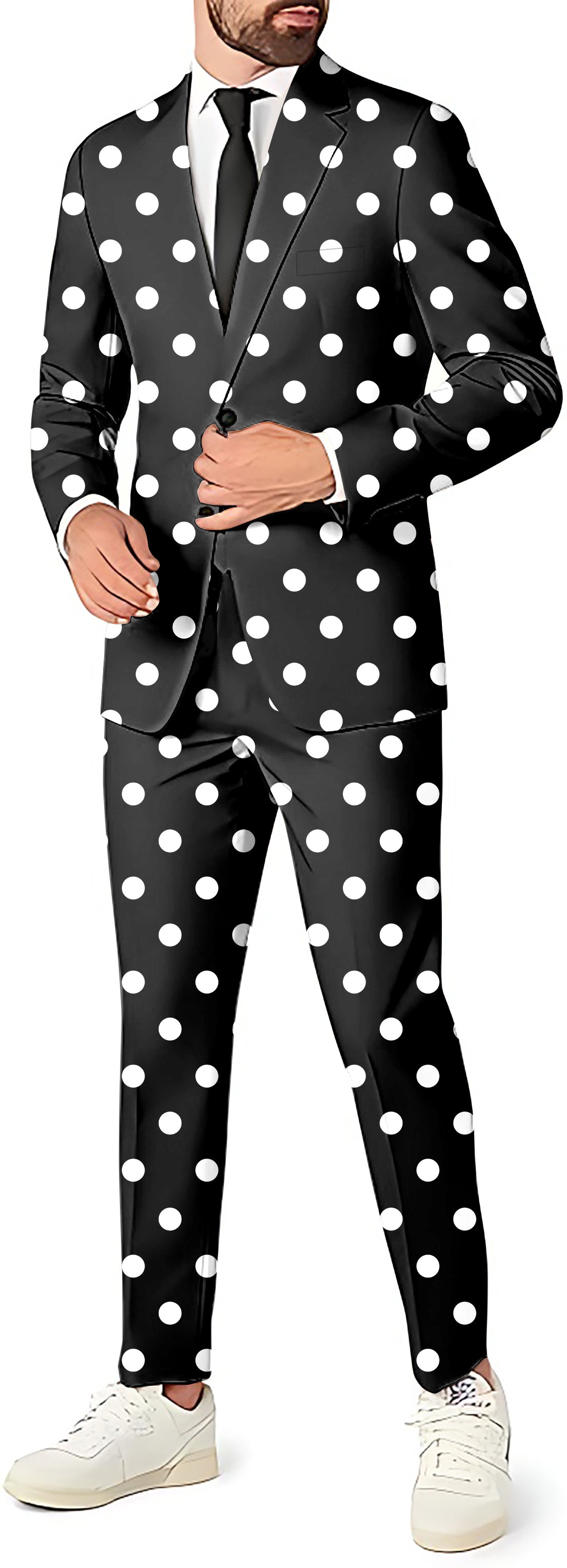 Pink Polka Dots Men's Party Costumes-Theme Party 2 or 3pcs Suit set-Blazer Pants & Vest