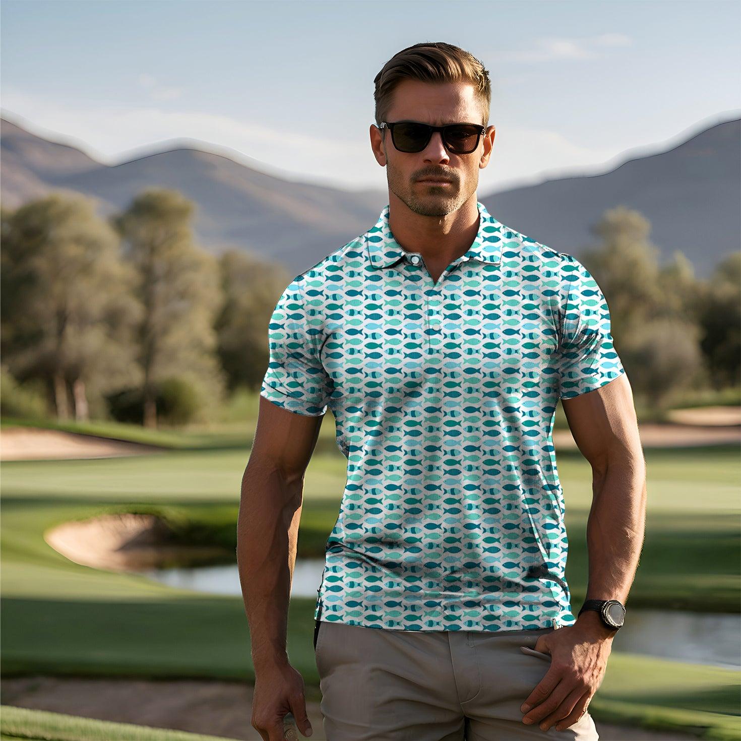 Men's Fish Pond golf polo