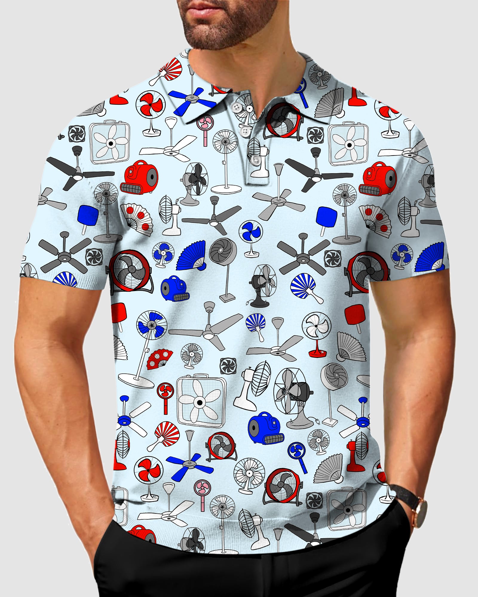 Men's Just fans Designer style Sam’s Weird Studio Polo Sam’s Weird Studio