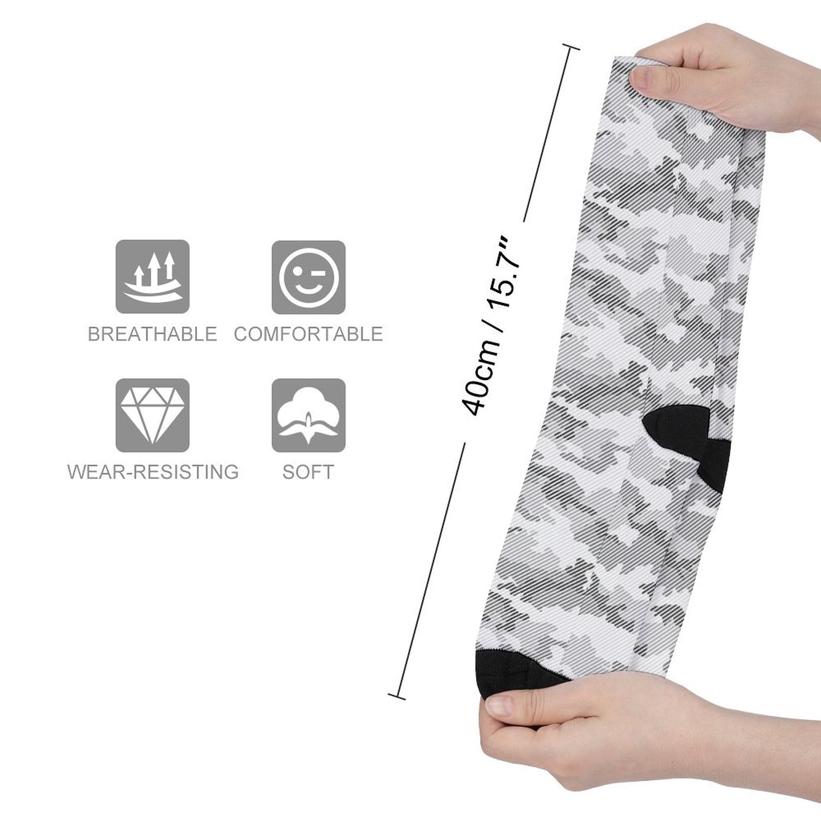 Snow Camo Prined socks Gifts for Men Women