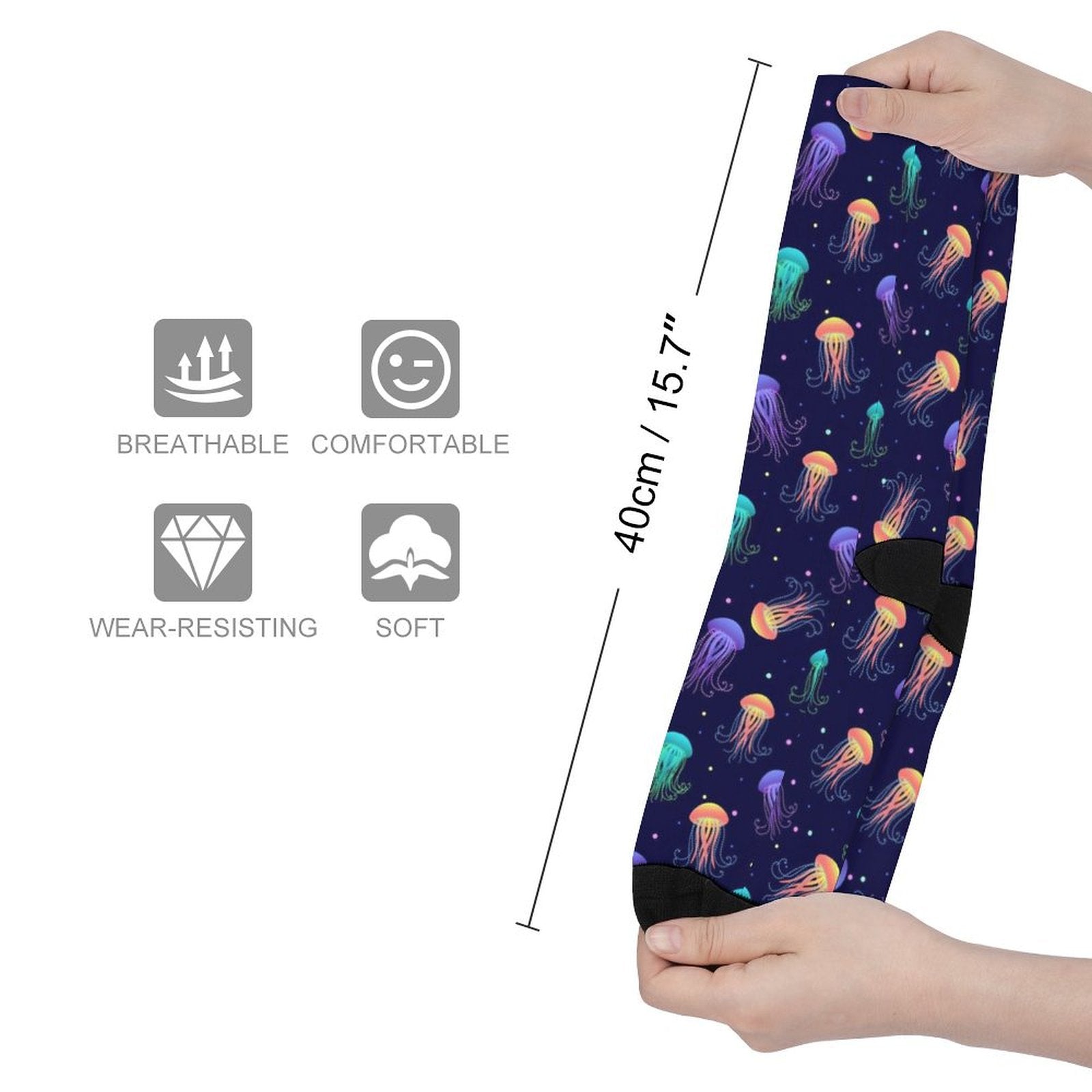 jellyfish Prined socks Gifts for Men Women