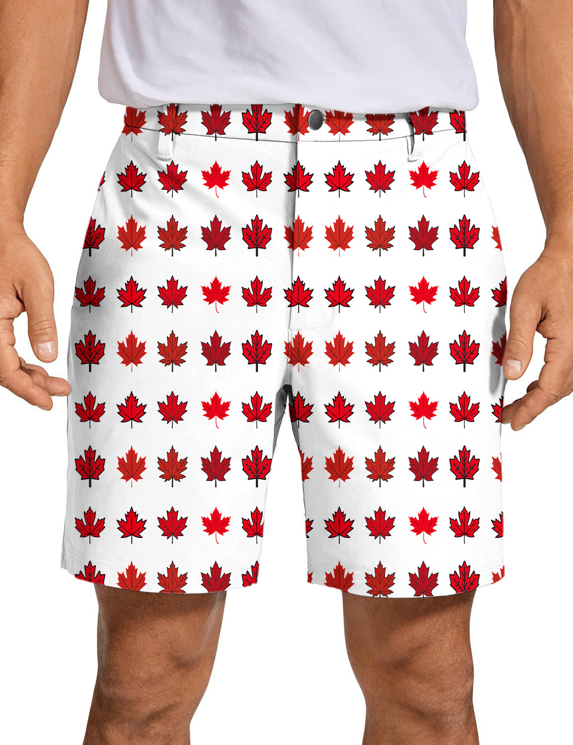 Men's Canada Red Maple Leaves Golf Shorts