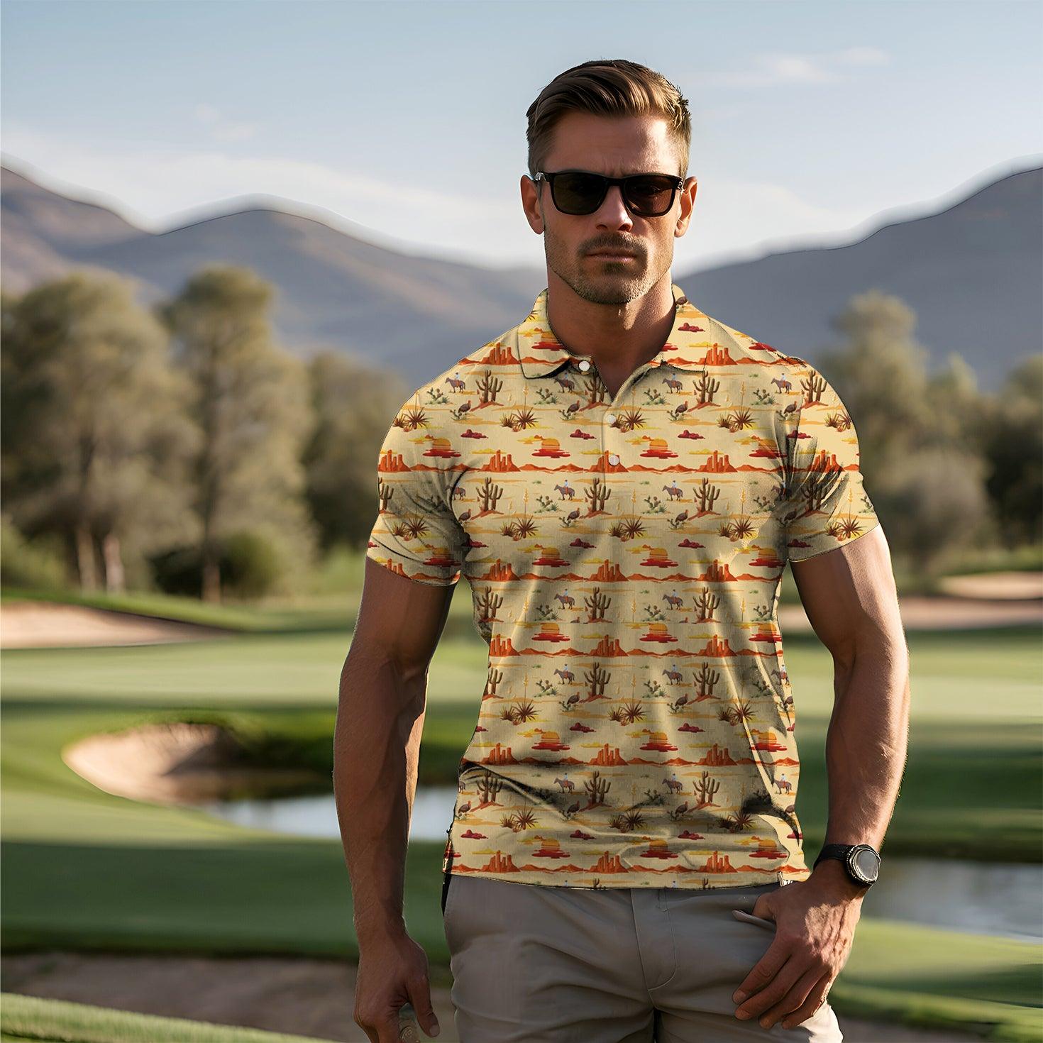 Men's Vintage Desert golf polo