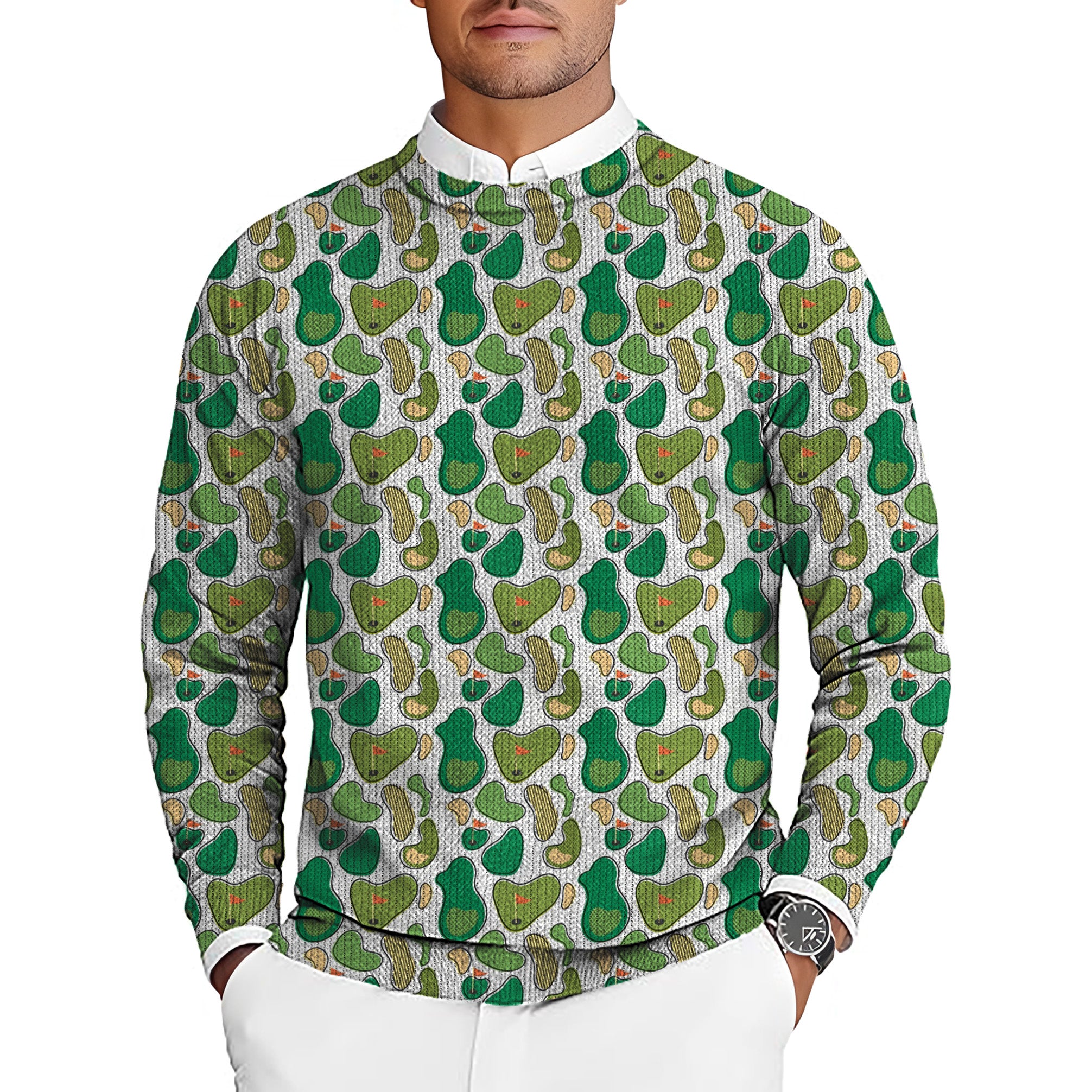 Winning Putt Men's Golf Crewneck Pullover Sweaters Ugly Sweater