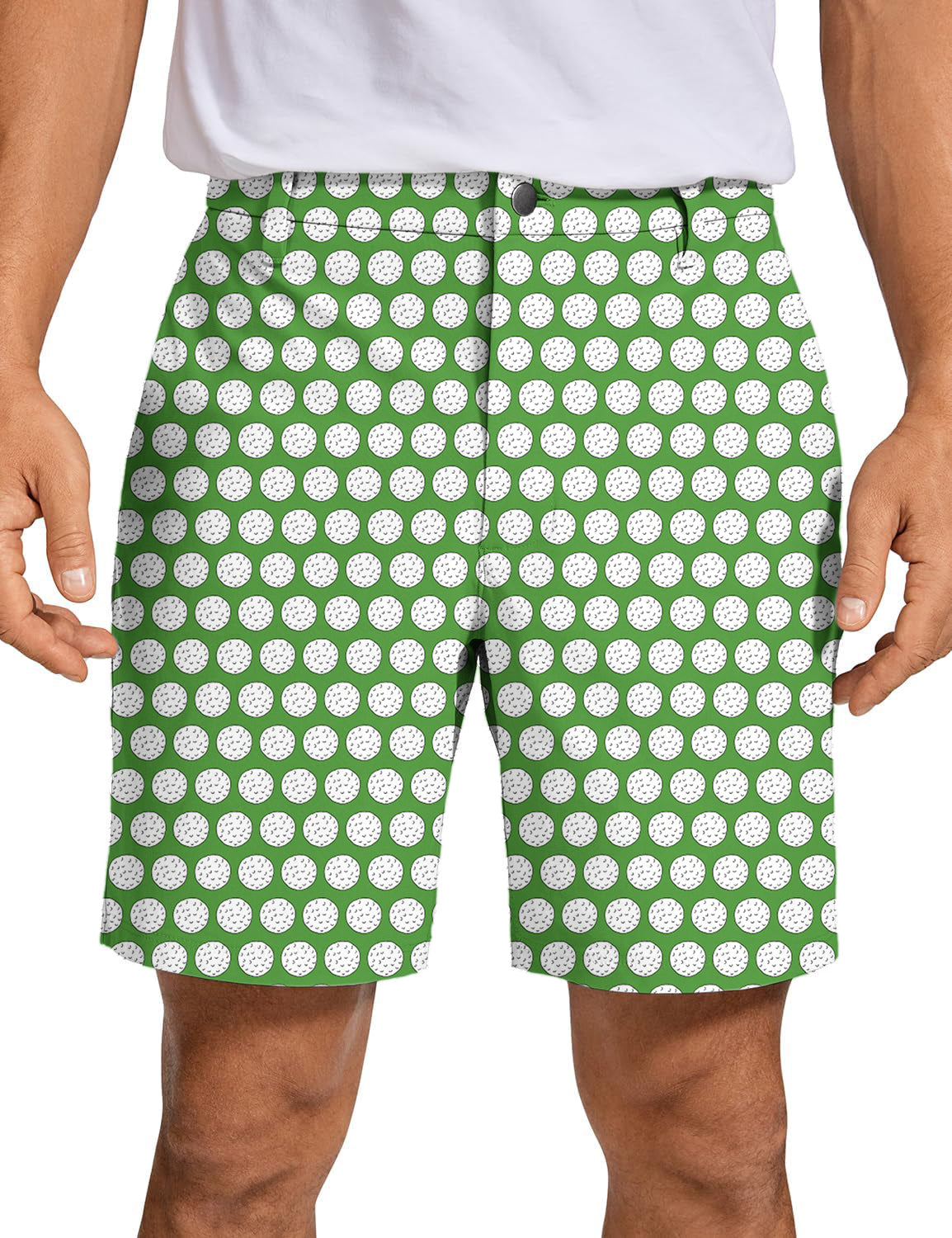 Men's green ball Golf Shorts