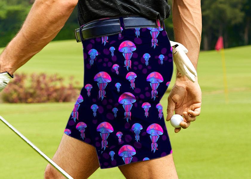 Men Electric Jelly Golf Shorts