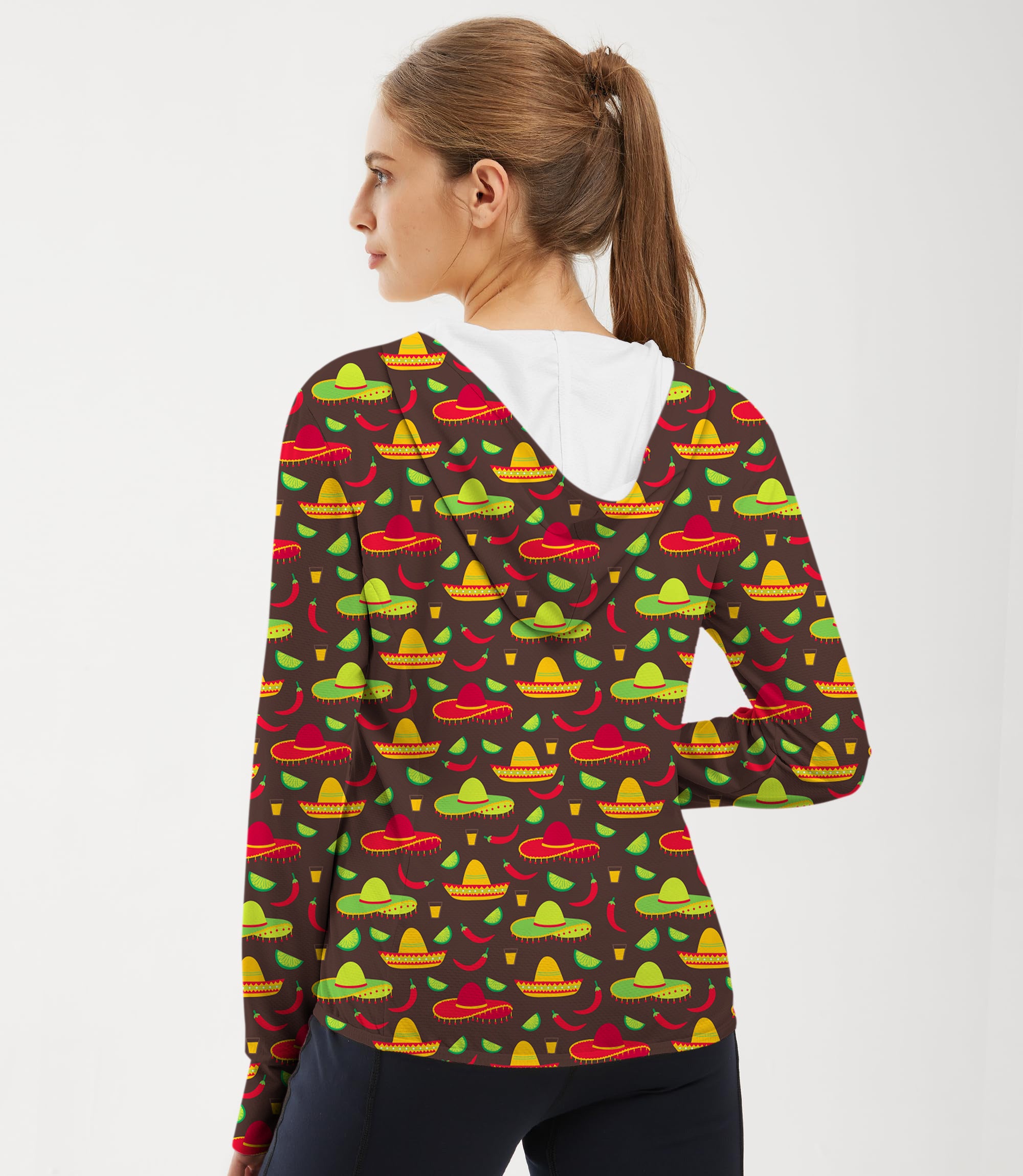 Women's Outdoor Taco Tuesday Golf Sun Protection Slim Fit zip hoodies