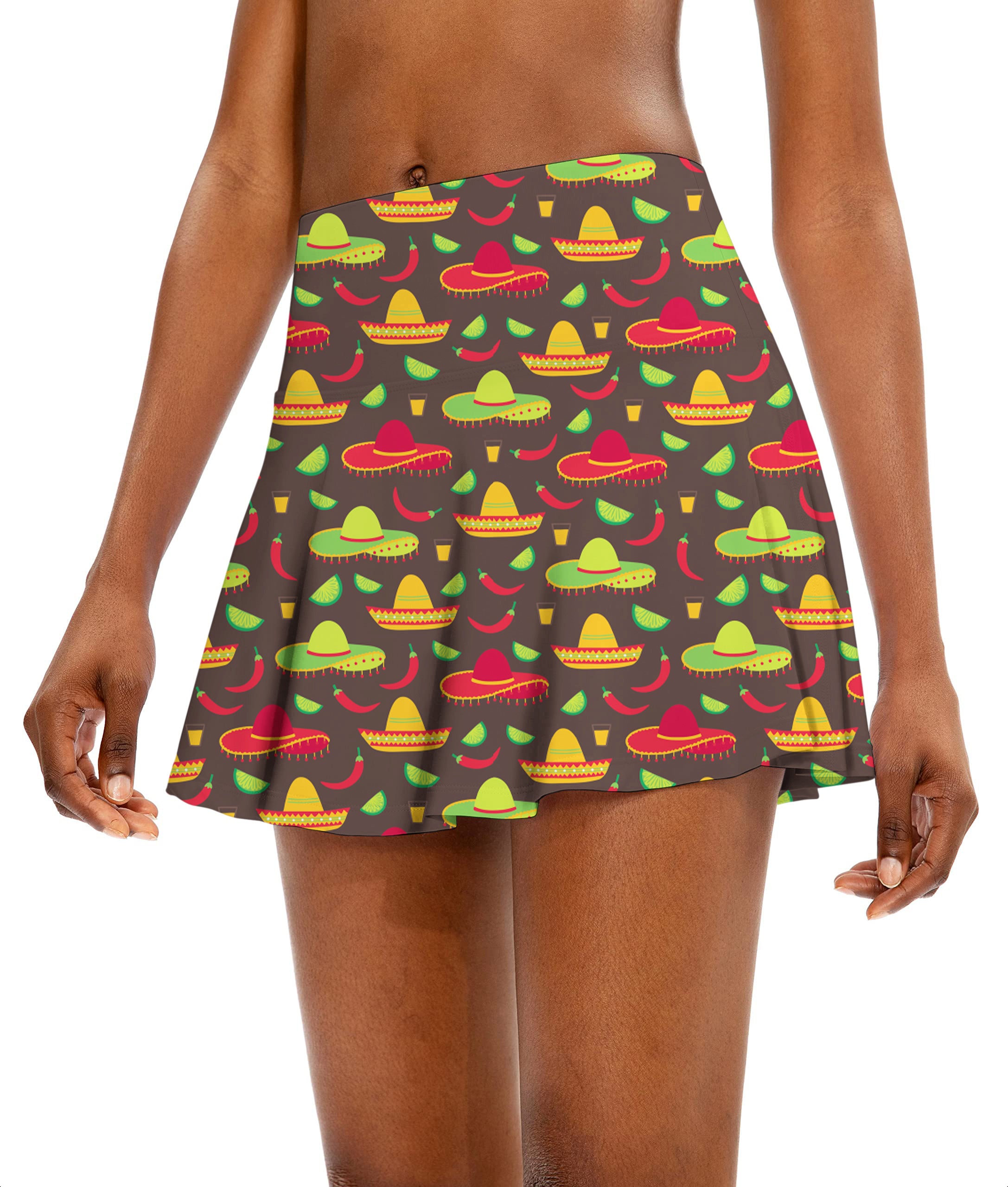 Taco Tuesday Women's Athletic Golf Skorts Flared Skirts
