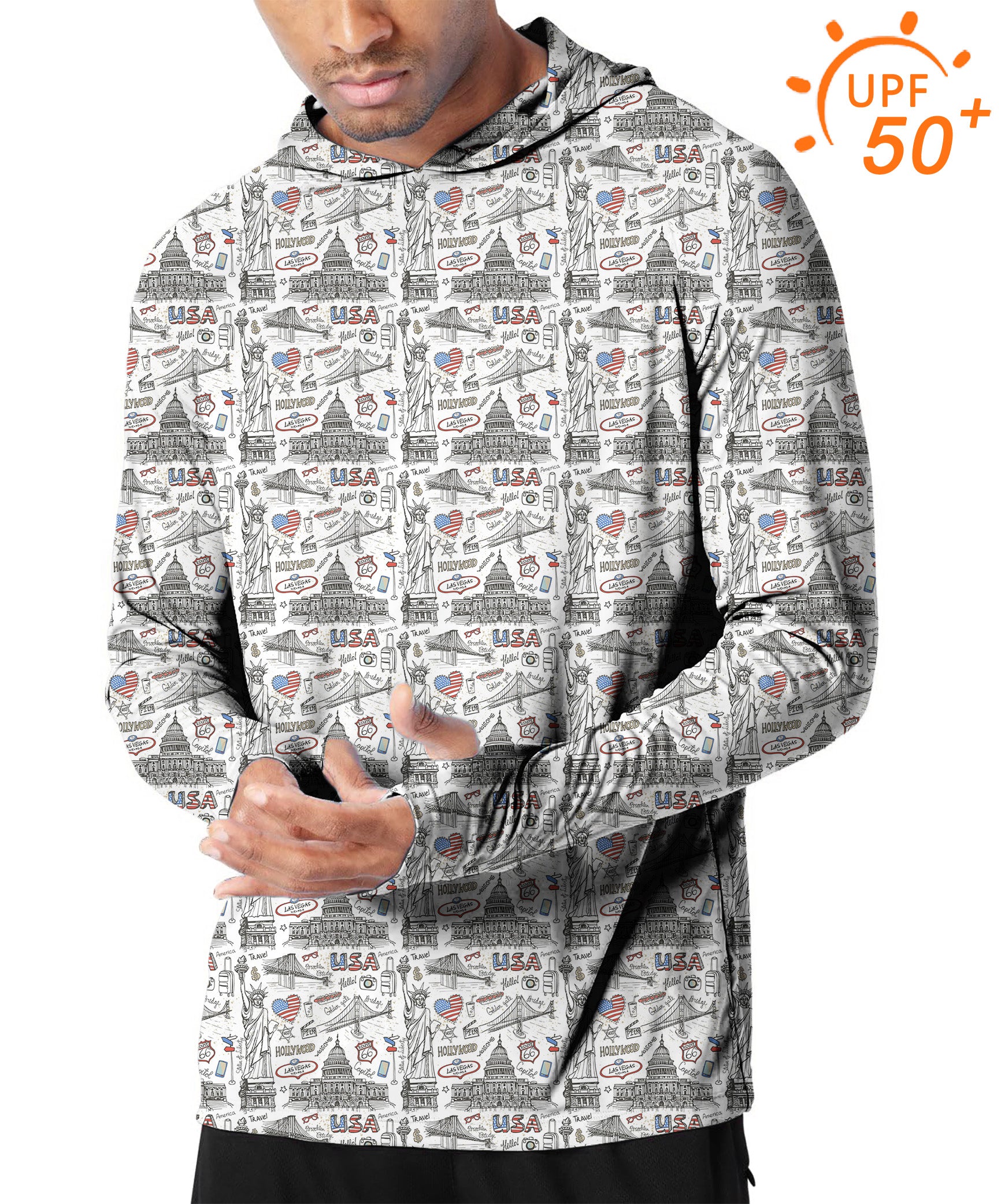 Men's Outdoor American travel Golf Sun Protection Slim Fit  hoodies