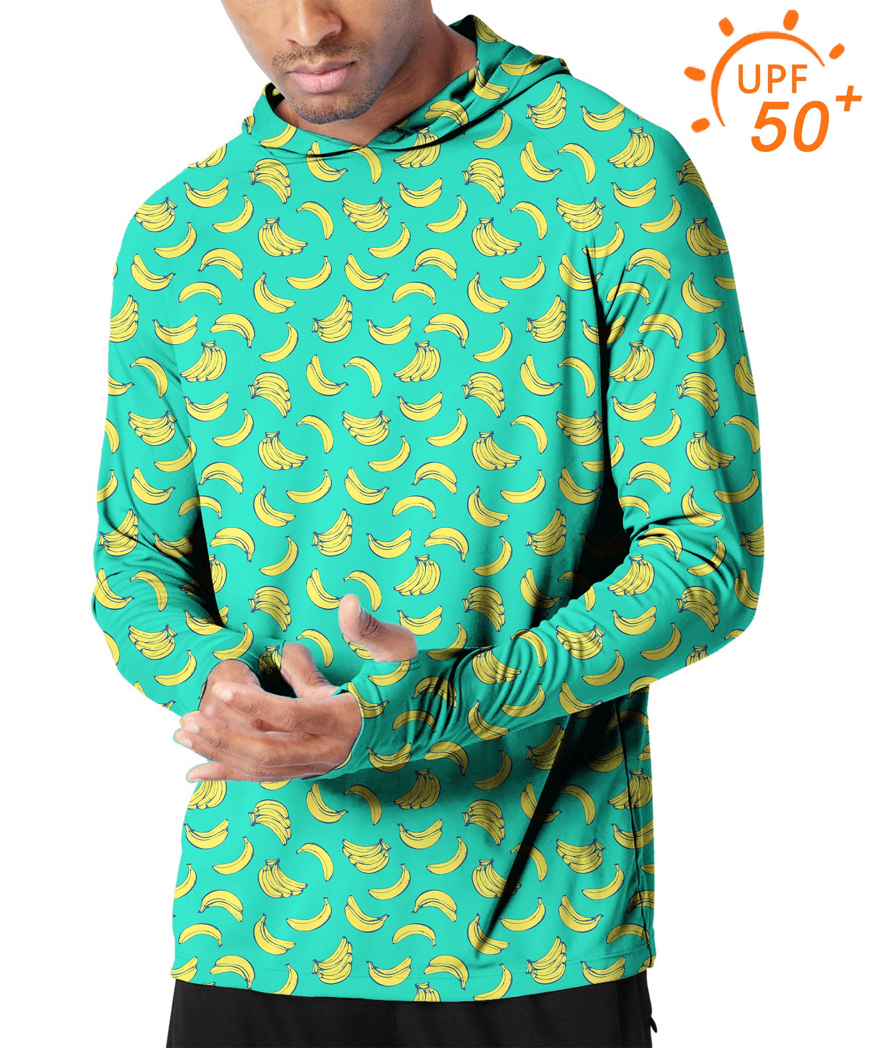 Men's Outdoor Banana Summer Golf Sun Protection Slim Fit hoodies