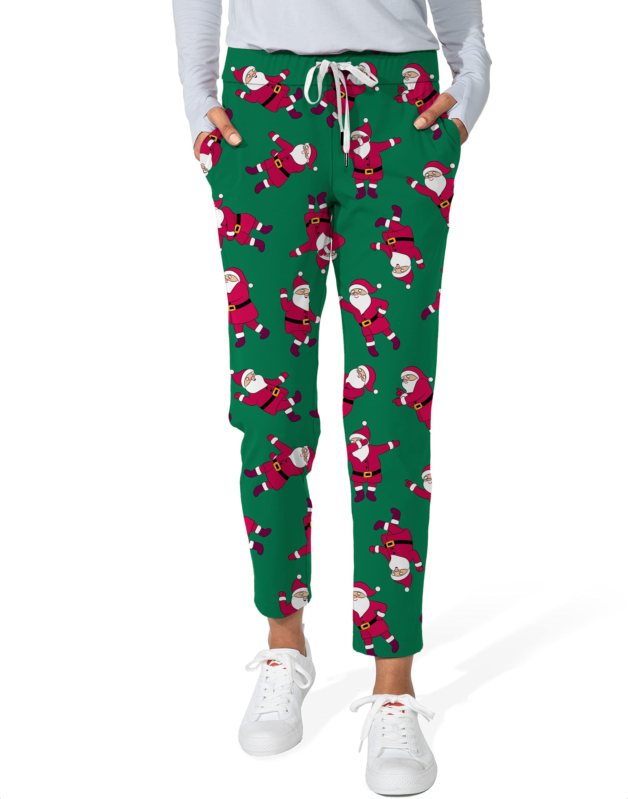 Christmas Santa-Women's 7/8 Stretch Ankle Golf Pants