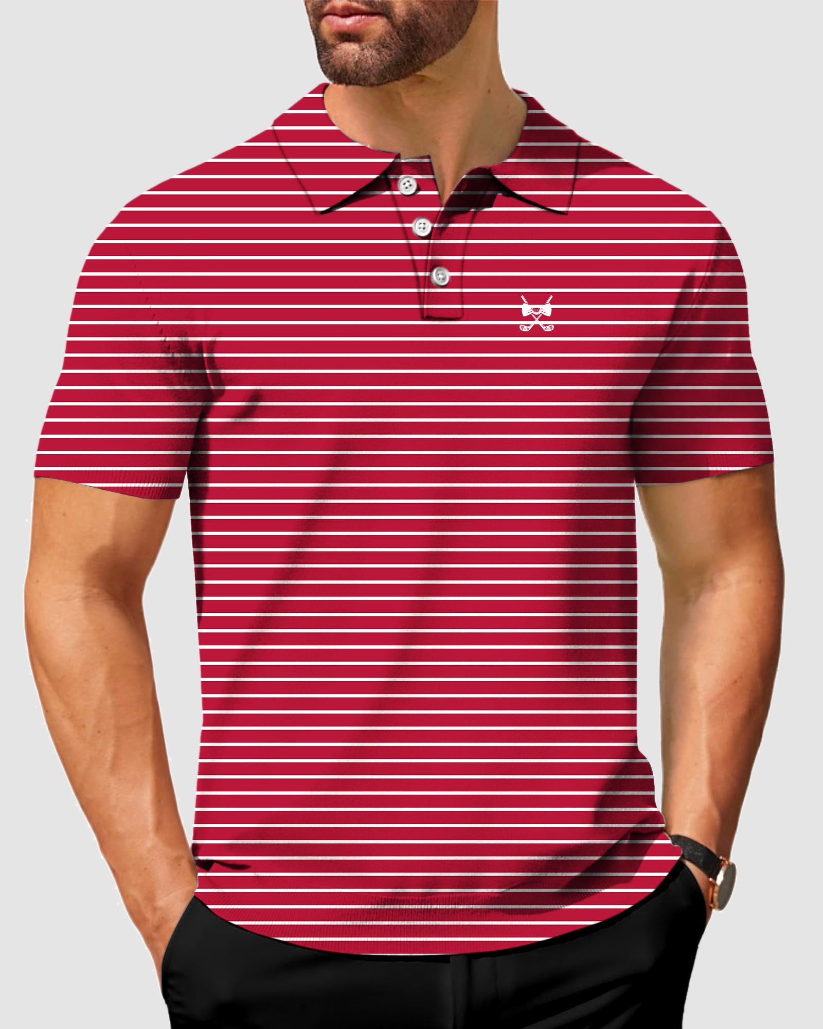 Men's Denver MVP Red Golf Polo