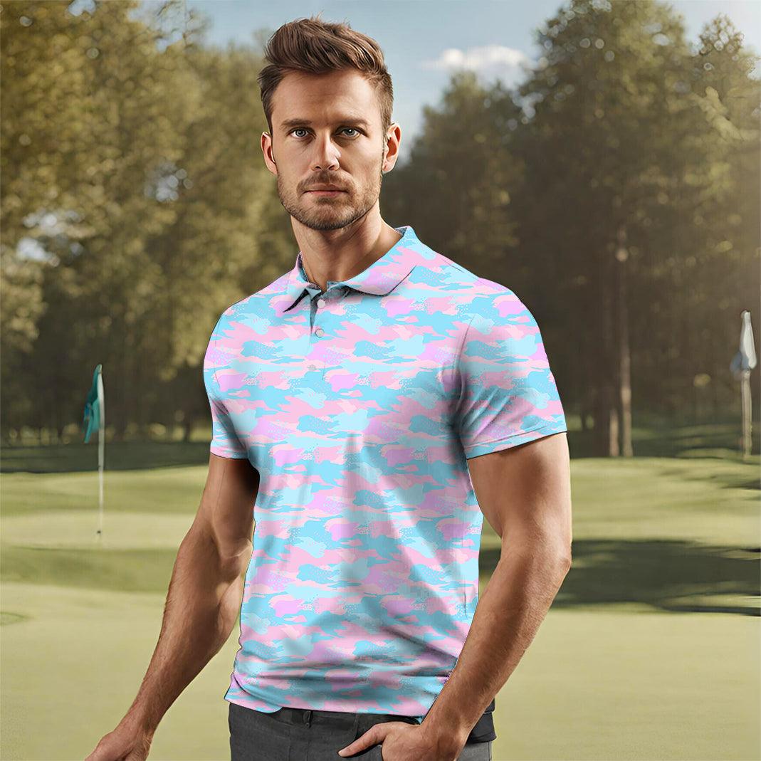 Men's Pastel Camo golf polo