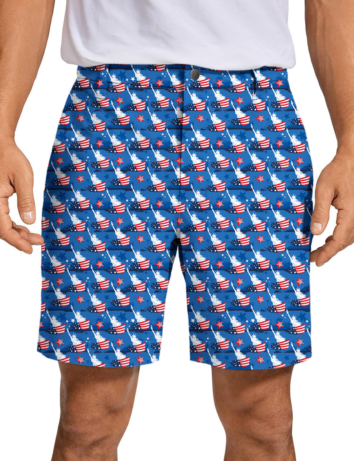 Men The Statue of Liberty Golf Shorts