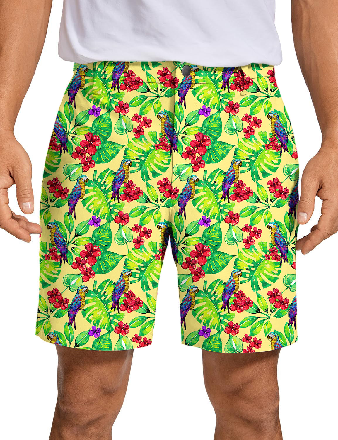 Men's Palm Leaf Toucan Golf Shorts