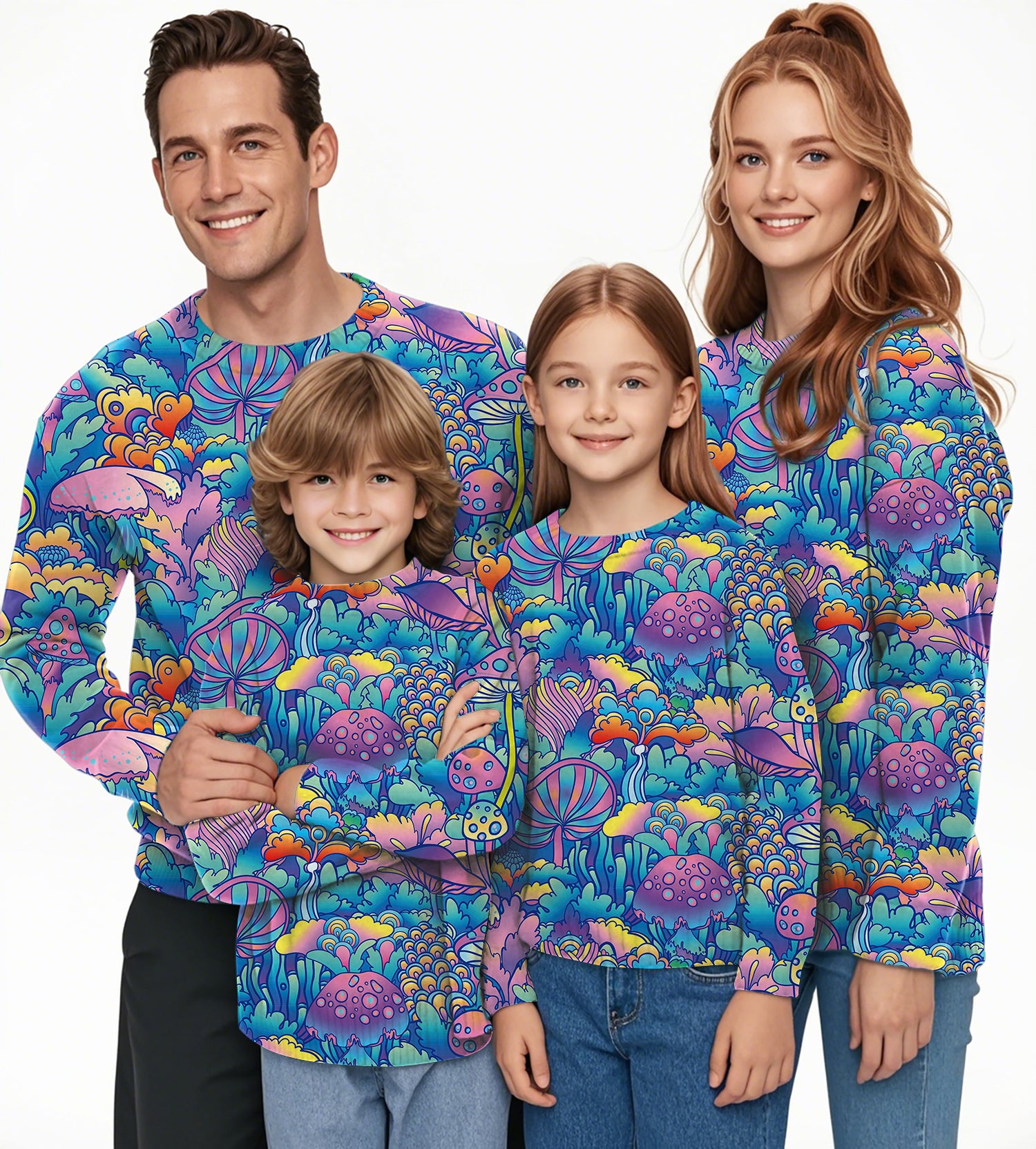 magic mushroom Crewneck Pullover Ugly Sweater Men Women boy girl family