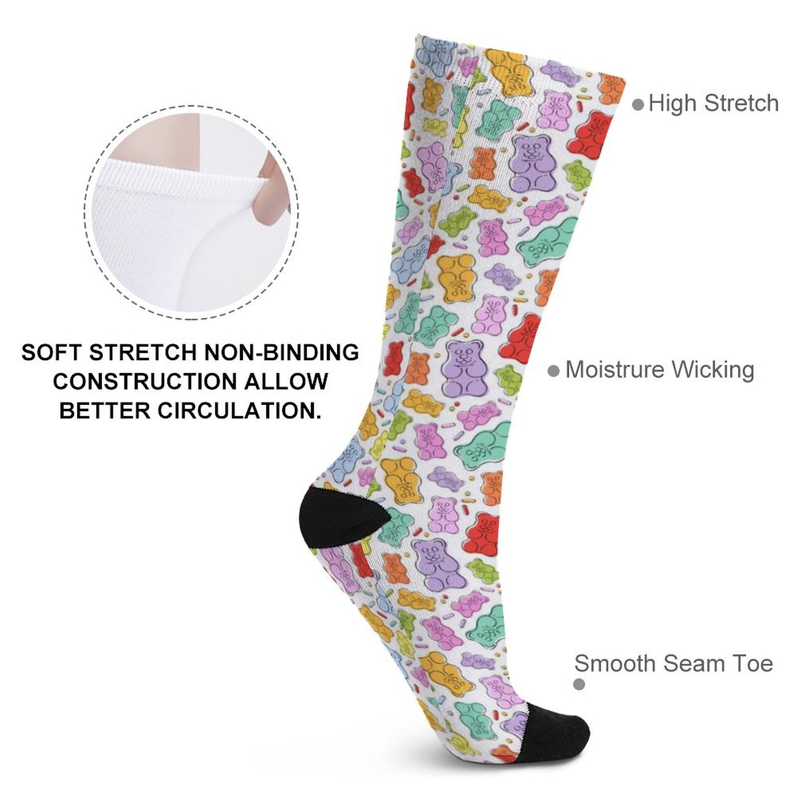 Gummy Bears Prined socks Gifts for Men Women