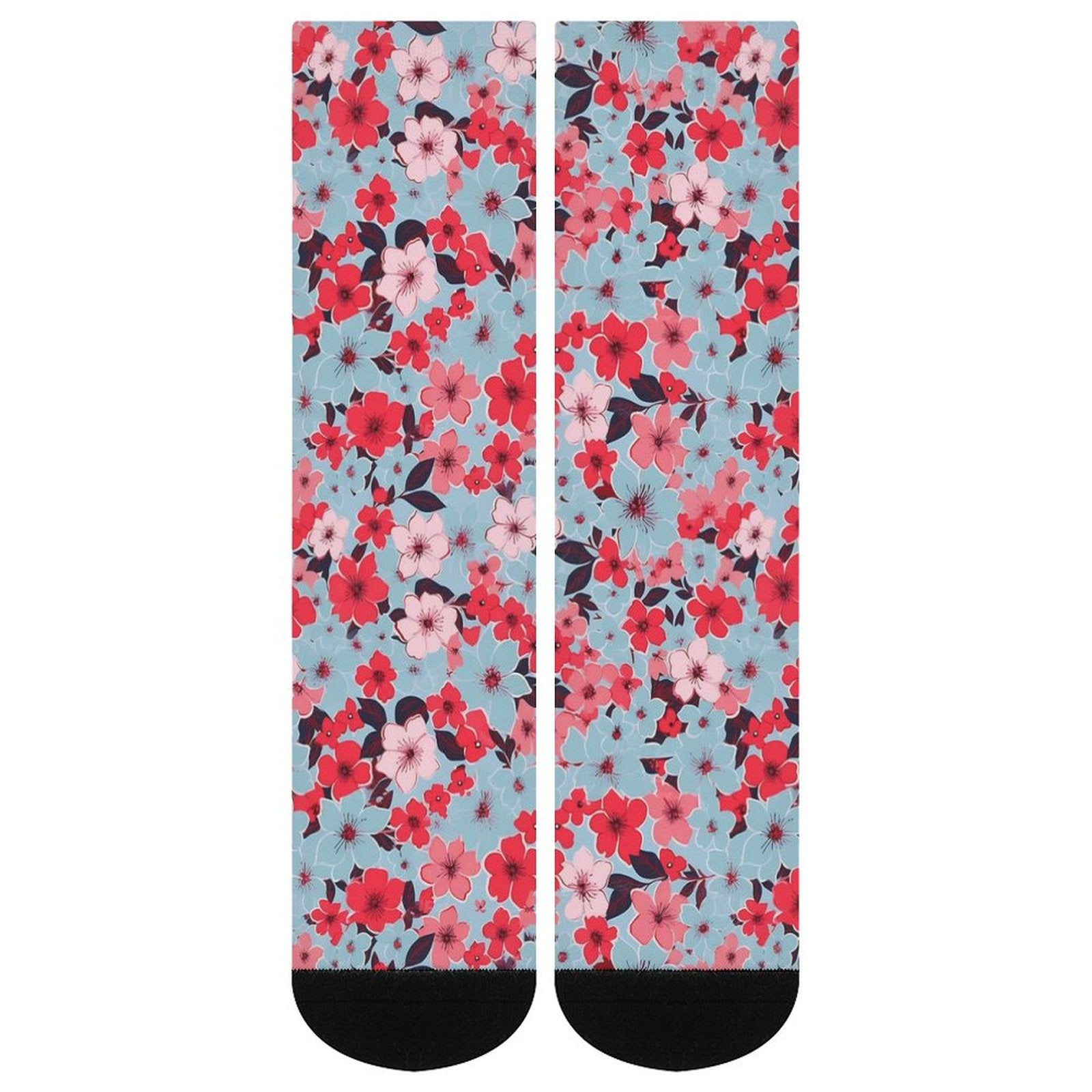 Tropical flowers Prined socks Gifts for Men Women