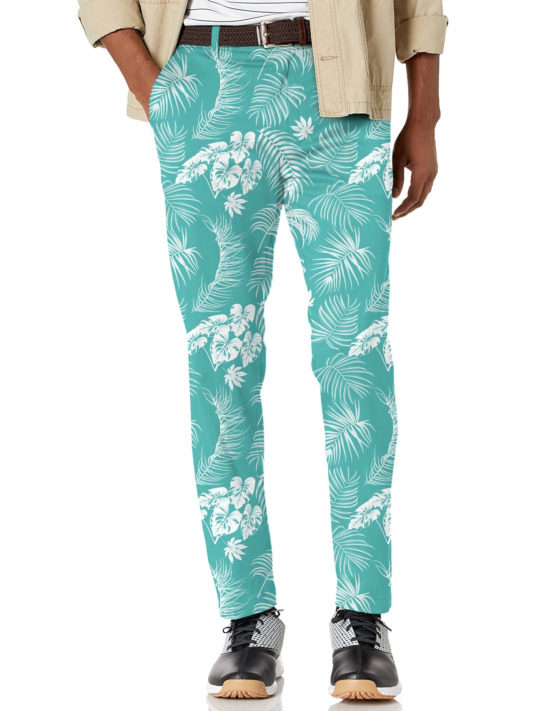 Men's Teal Paradise Stretch Golf Pants