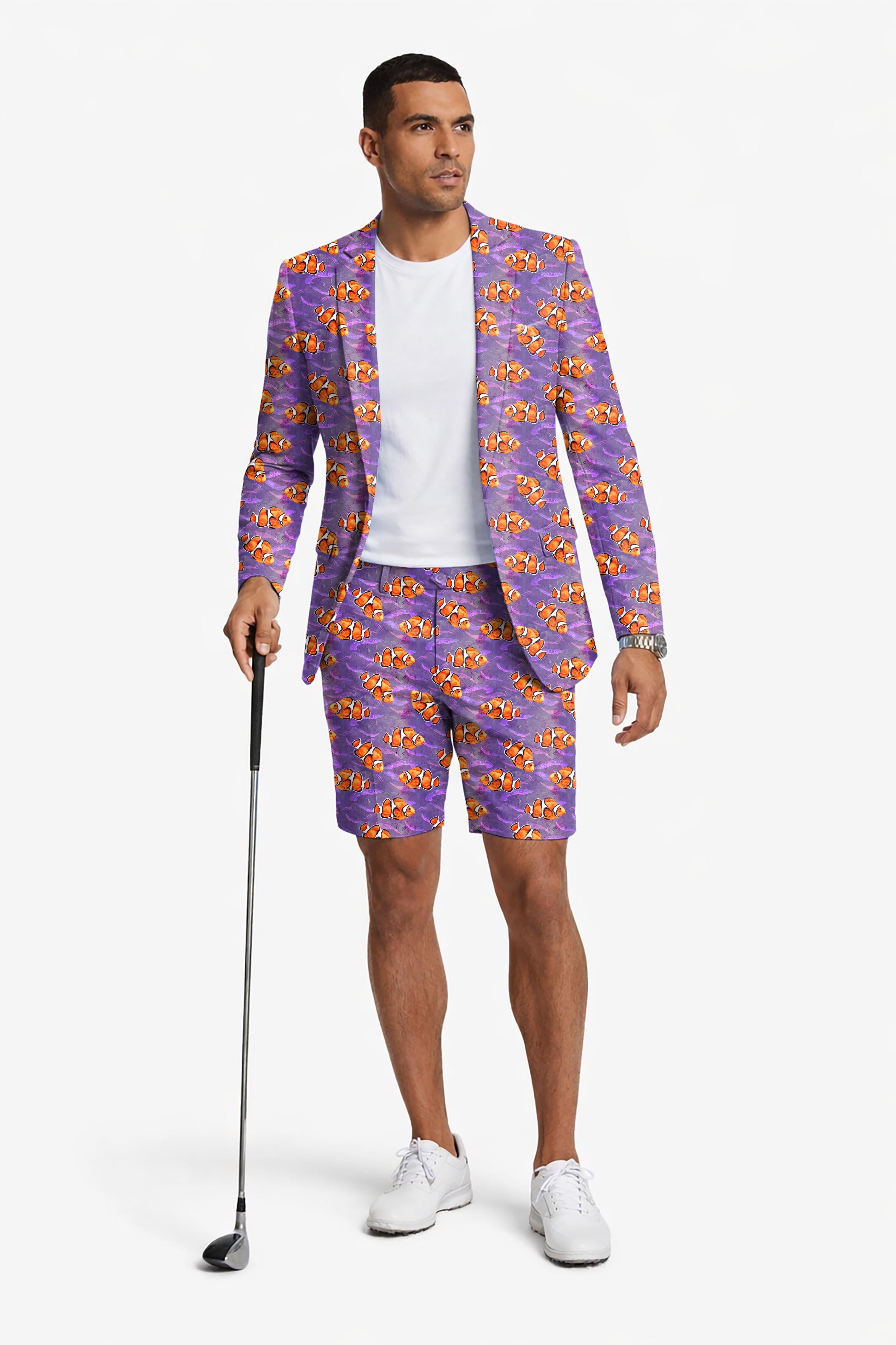 Nemo fis Men's Party Costumes-Theme Party 2pcs Suit set-Blazer Shorts