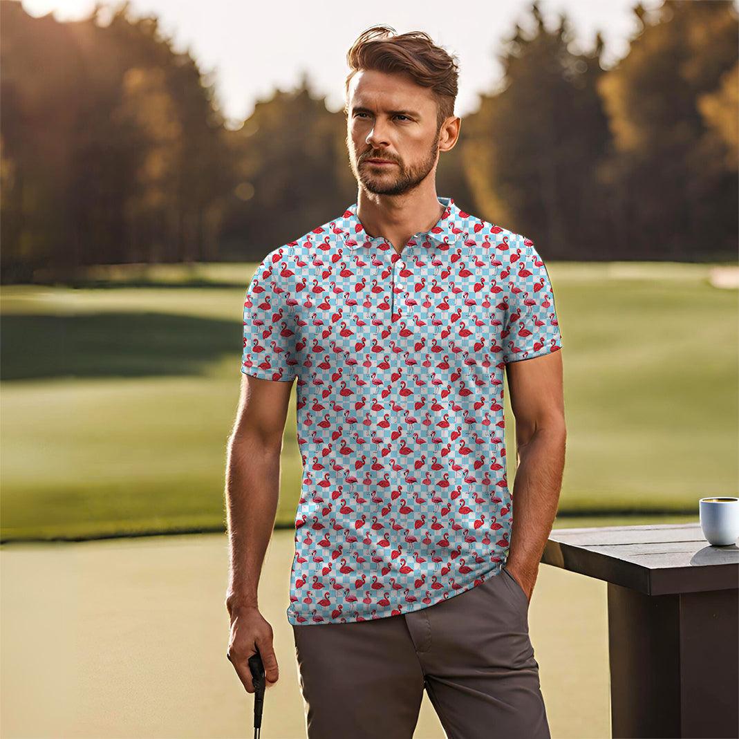 Men's Flamingo golf polo