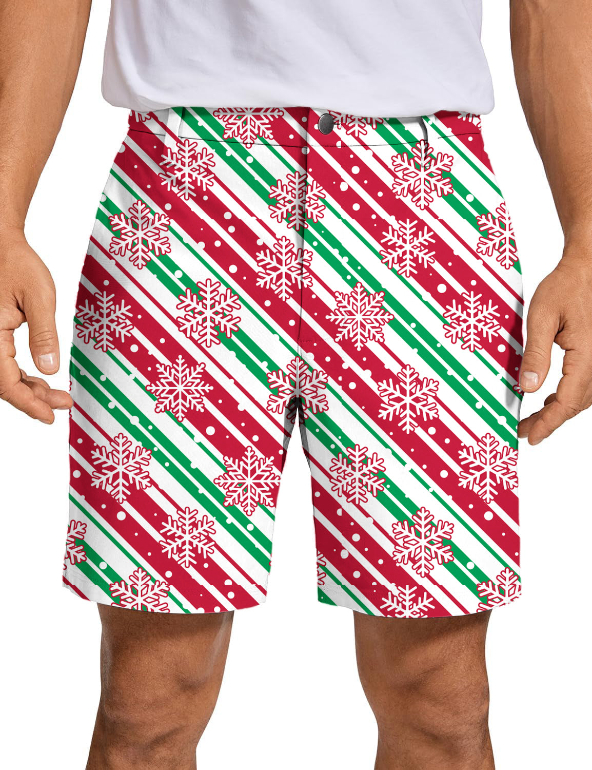 Men's Christmas Snowflake Golf Shorts
