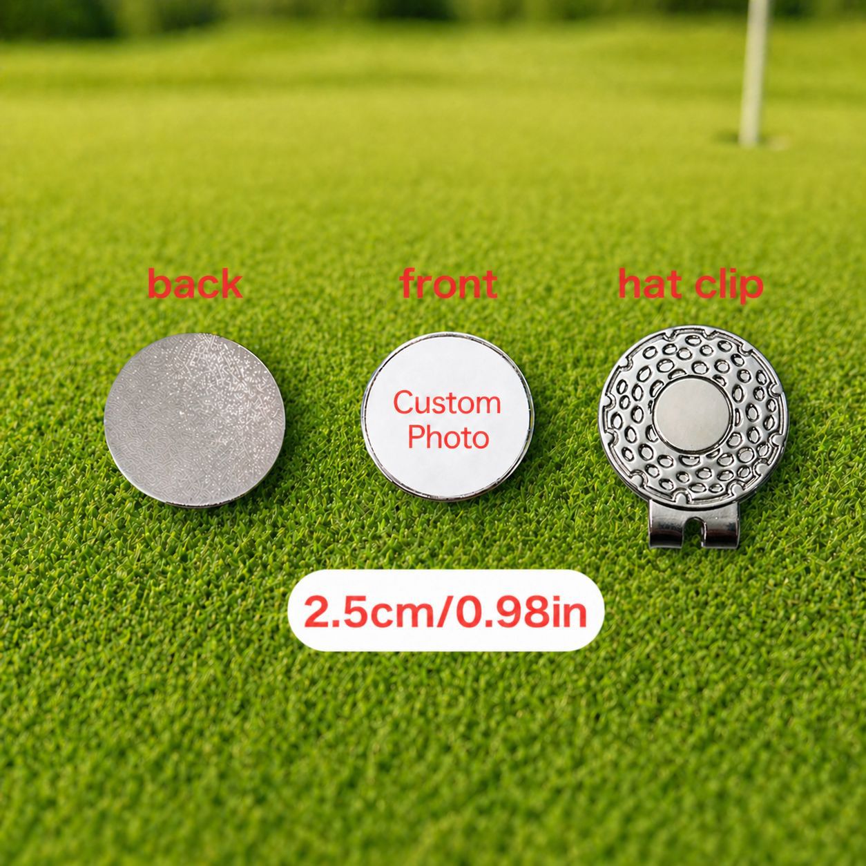 Custom Logo Golf Ball Markers Fun Golf Accessory Awesome Golf Gift Idea
