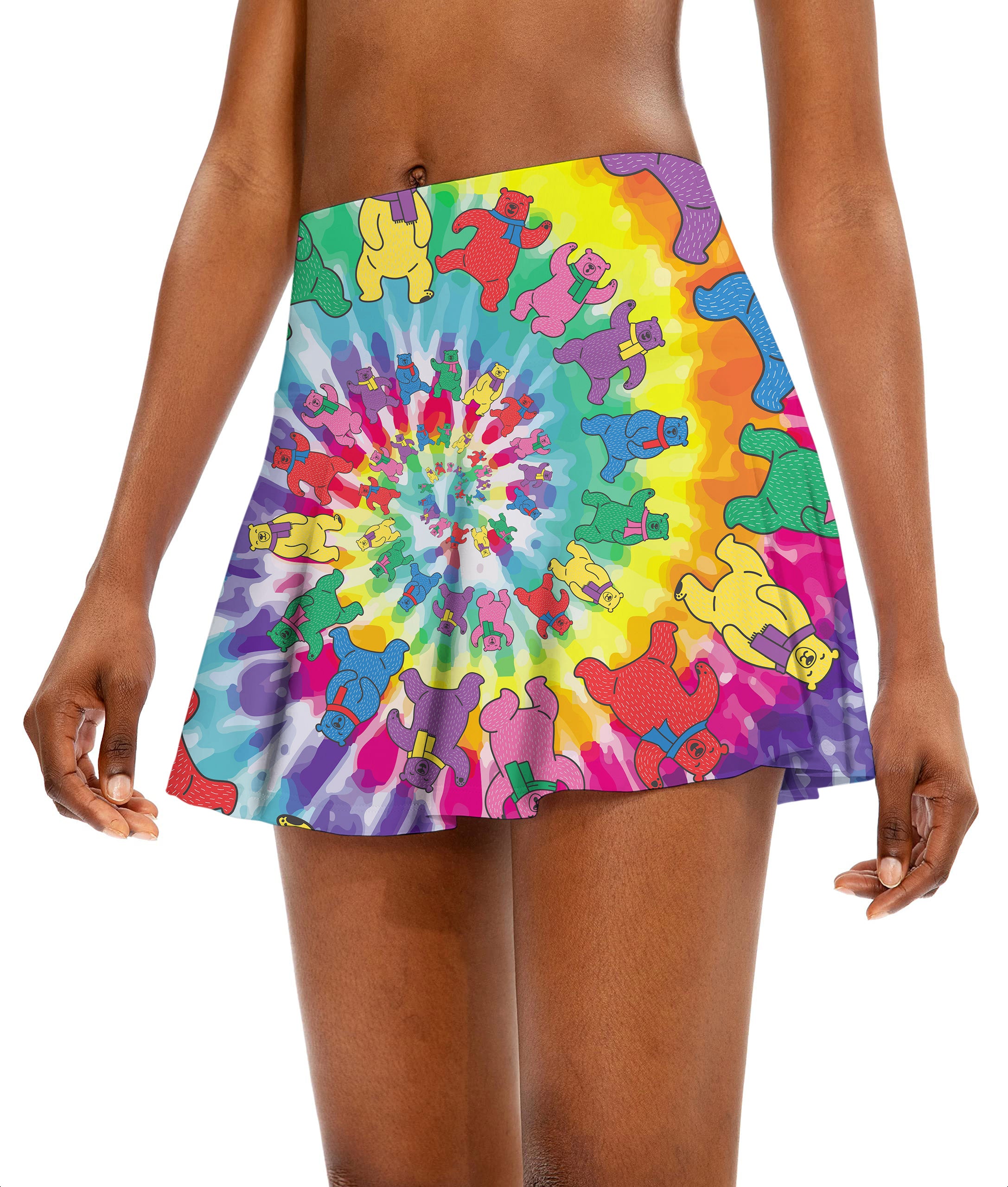 Kaleidoscope Bear Women's Athletic Golf Skorts Flared Skirts