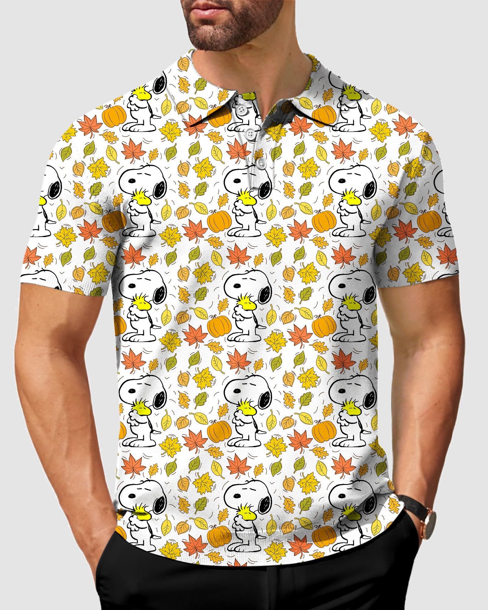 Snoopy and Woodstock-Men's golf polo