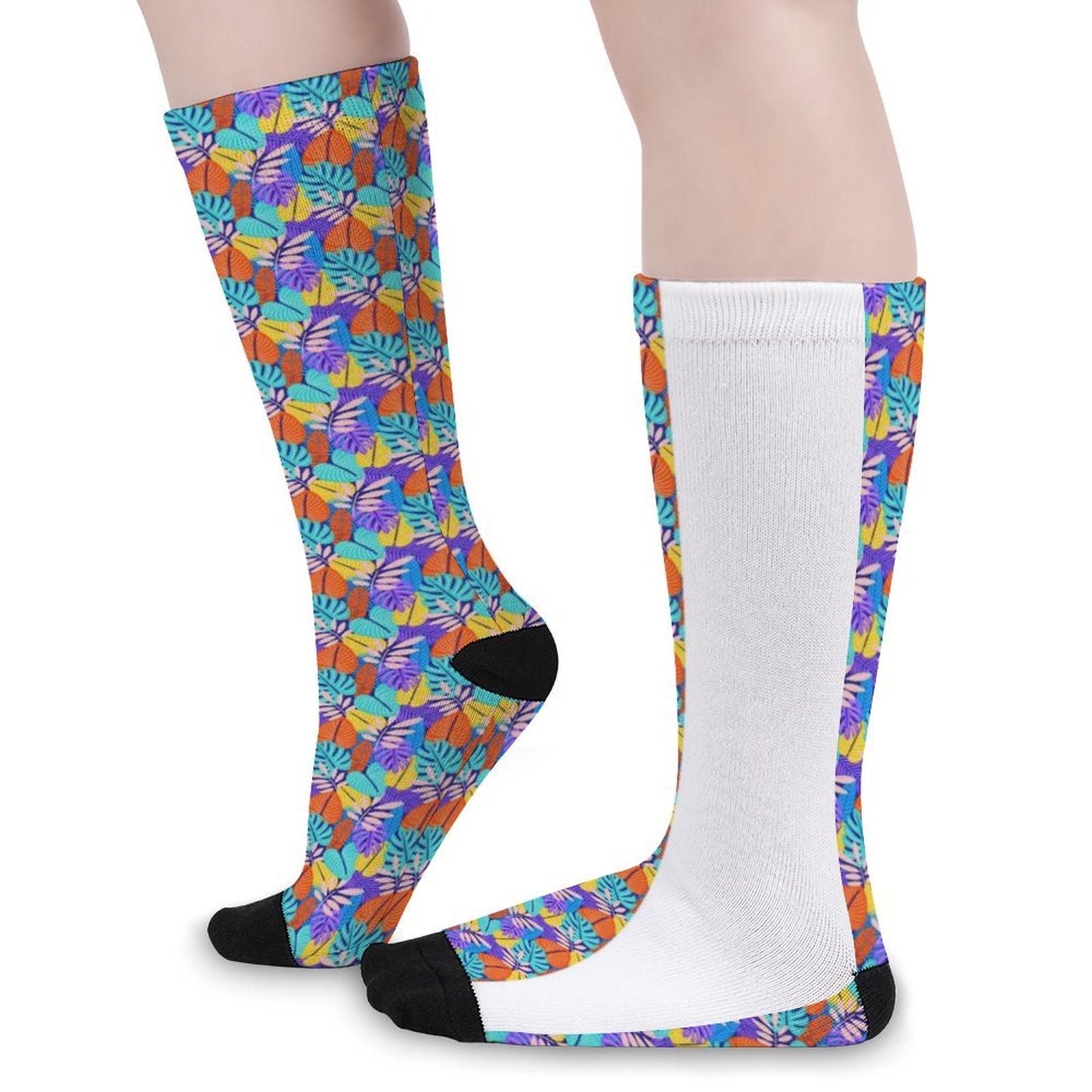 Tropical palm leaves Prined socks Gifts for Men Women